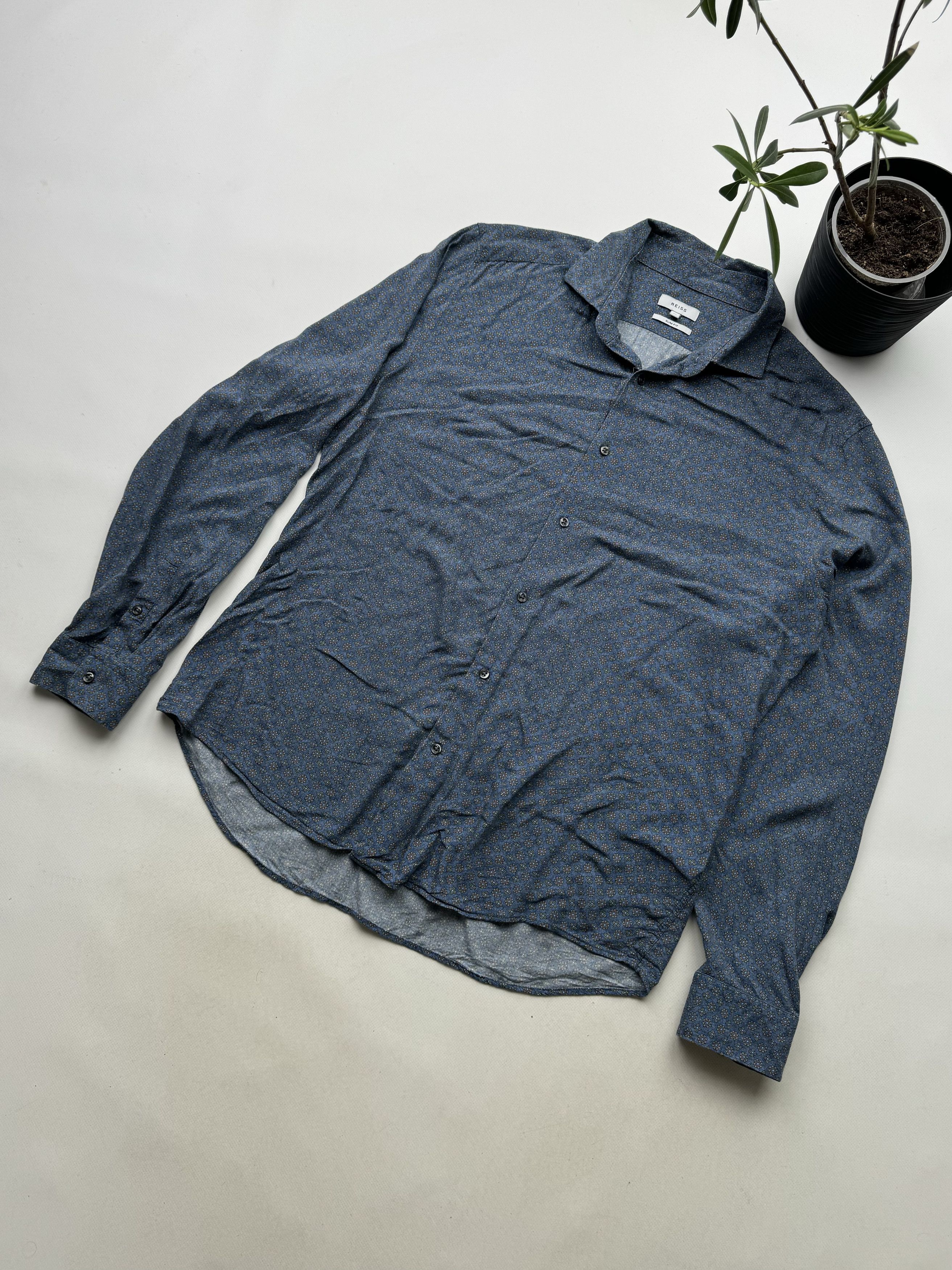 Reiss Reiss Printed Slim Fit Shirt Long Sleeve (461) Size US XL / EU 56 / 4 - 1 Thumbnail