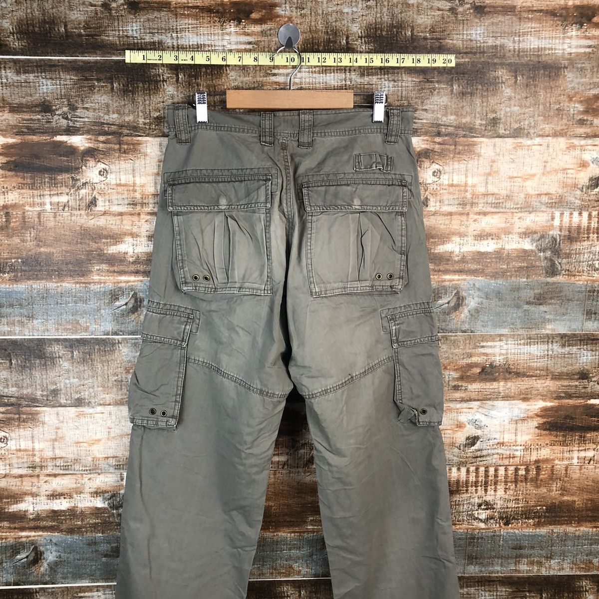 Japanese Brand Villand Green Cargo Multipocket Pants #A1430 Size US 31 - 16 Thumbnail