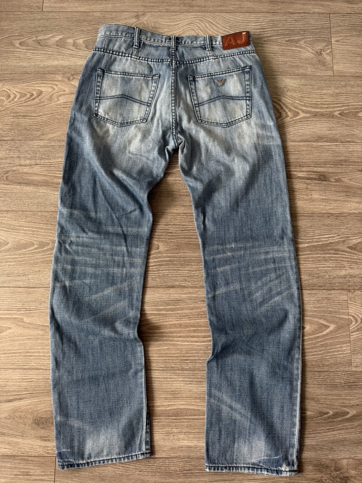 Armani Vintage Armani Jeans Avant Garde Opium Y2k White Jeans Size US 33 - 6 Thumbnail