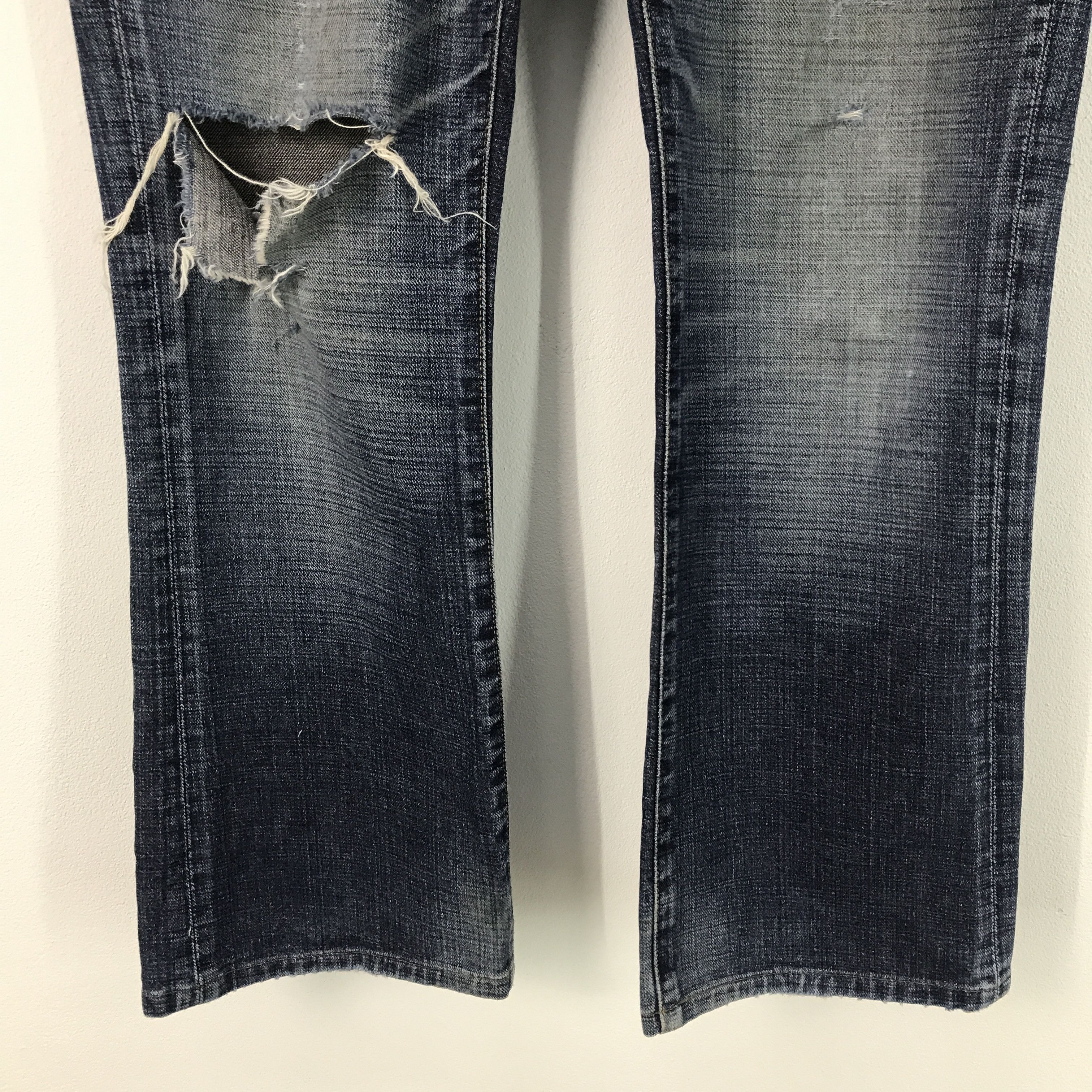 Japanese Brand Rare Glheart style distressed Bootcut jeans pants Size US 34 / EU 50 - 3 Thumbnail