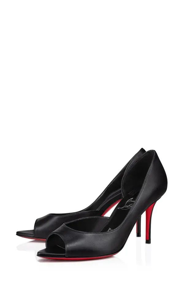 Christian Louboutin oc11z0125 Open Apostropha 80mm Pumps in Black Size US 6.5 / IT 36.5 - 1 Thumbnail