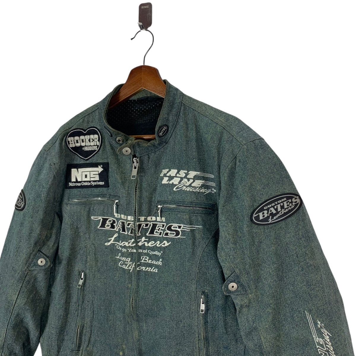 Vintage VINTAGE COSTUM BATES LEATHER PADDING BIKERS JACKET Size US L / EU 52-54 / 3 - 3 Thumbnail