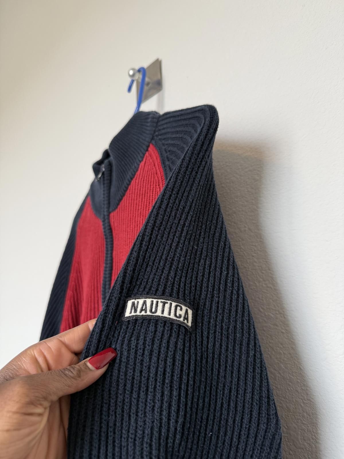 Designer Y2K 2000s Nautica Jeans Co. Ribbed Half-Zip Sweater - XL Size US XL / EU 56 / 4 - 1 Thumbnail