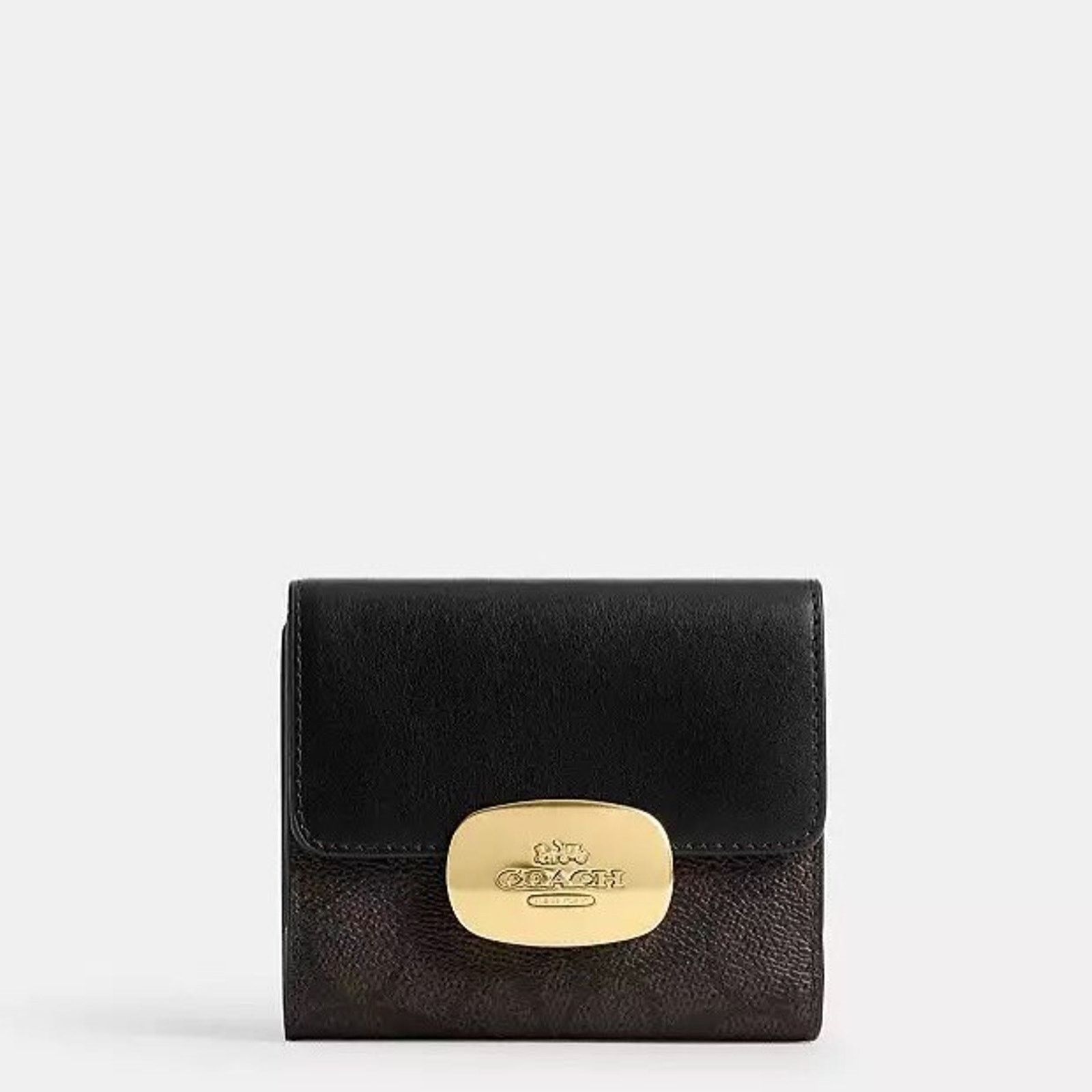 Coach NWT Coach Eliza Small Wallet CW801 Gold/Walnut/Black Size ONE SIZE - 4 Thumbnail