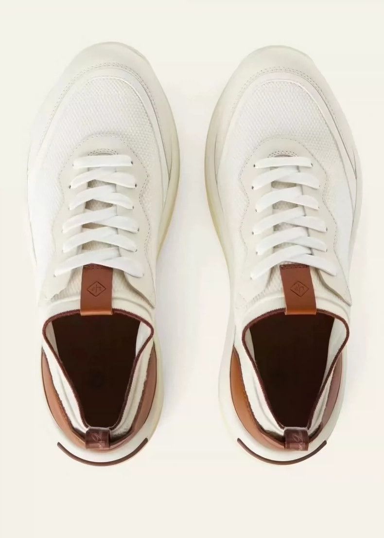 Loro Piana LORO PIANA Men's casual white shoes Size US 8 / EU 41 - 5 Thumbnail