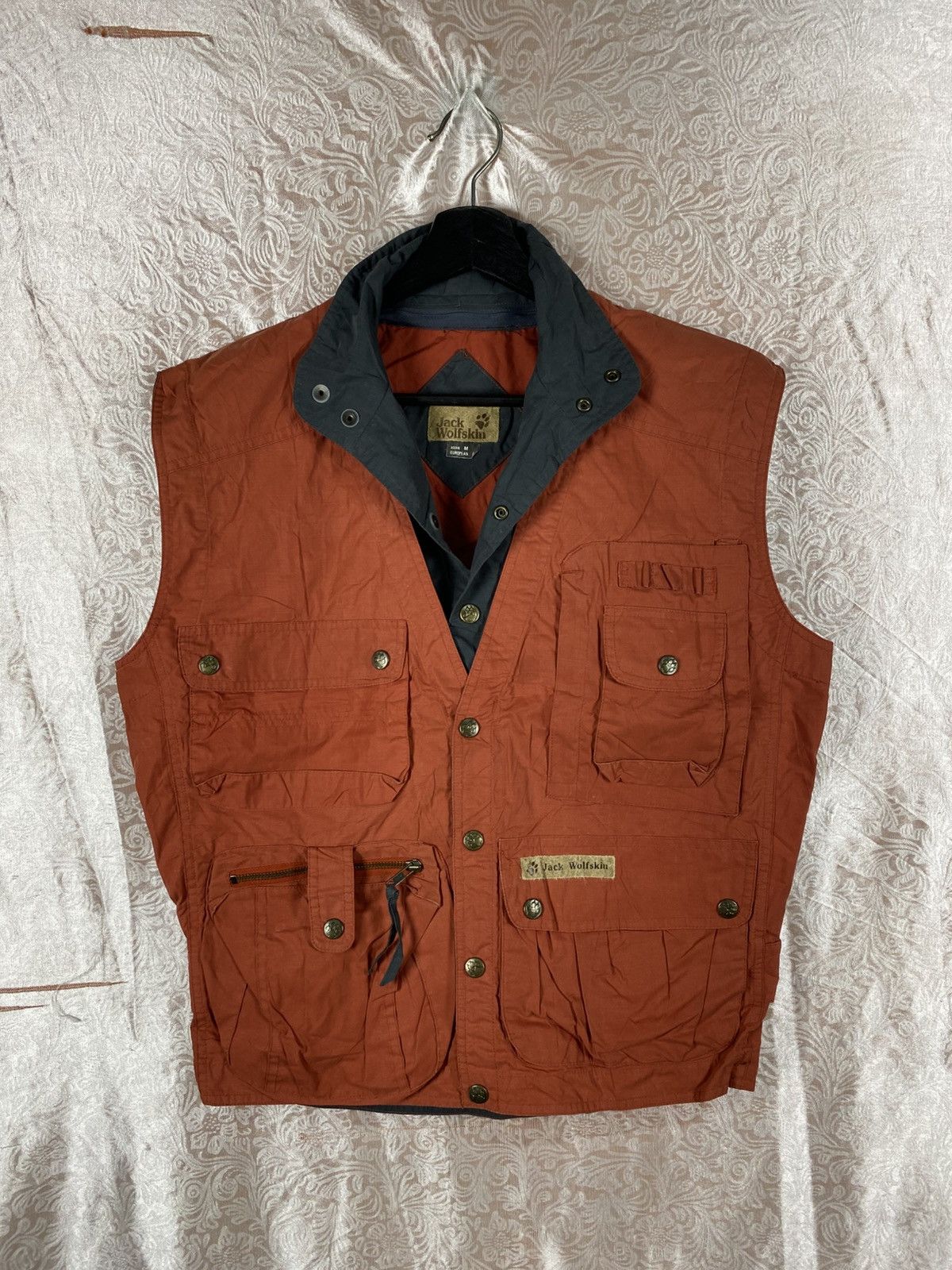 Jack Wolfskin Vintage Jack Wolfskin Utility Vest Burnt Orange Multi Pocket Size US M / EU 48-50 / 2 - 11 Thumbnail