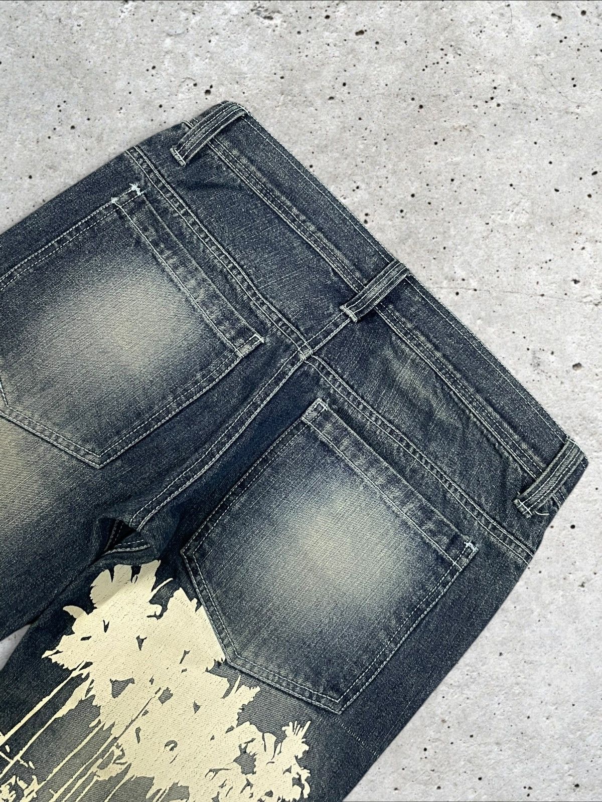 Japanese Brand Vintage Sunny Smith Patches Whiskers Blue Wash Bush Pants Size US 32 / EU 48 - 8 Thumbnail
