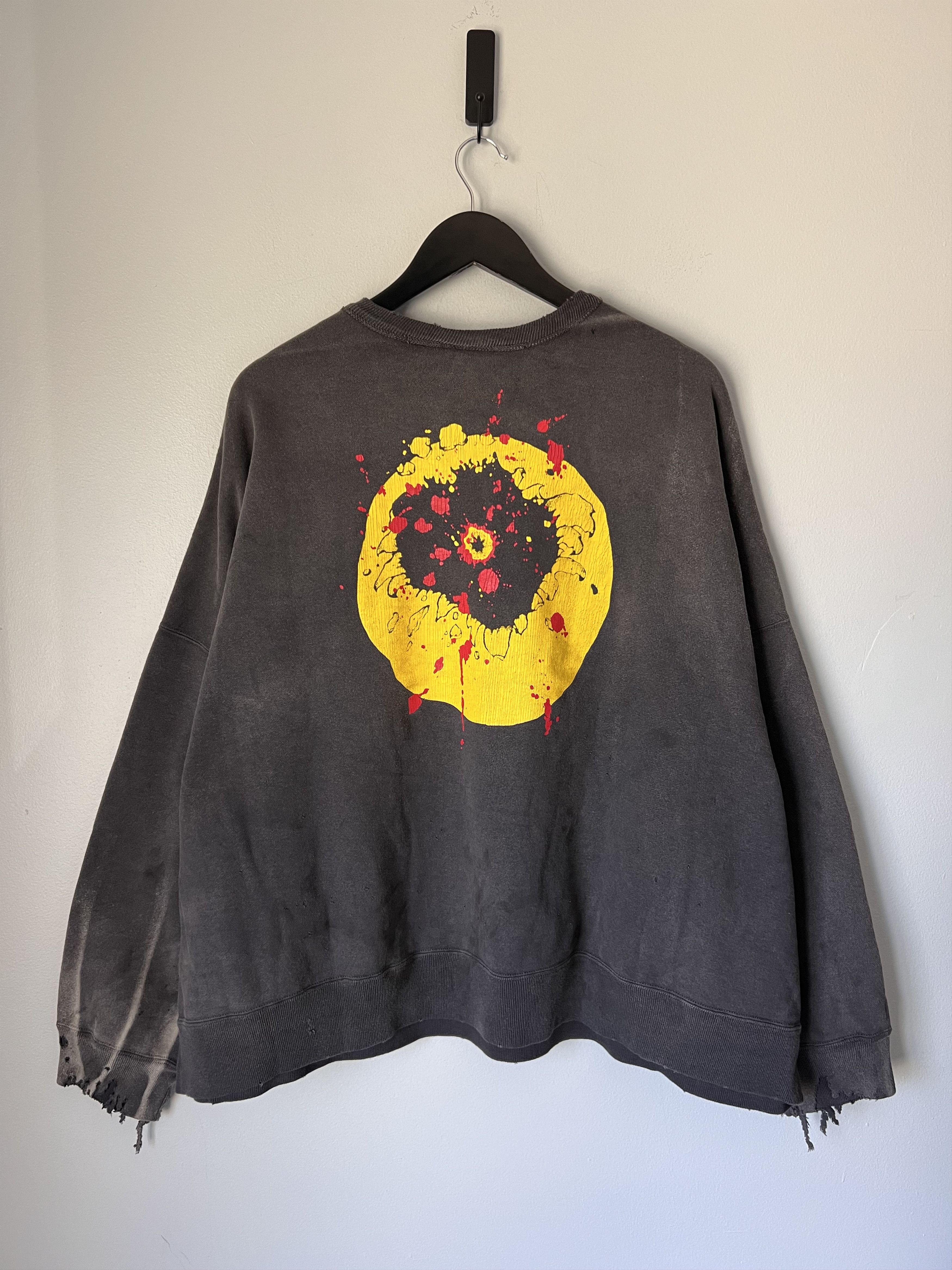 Cactus Plant Flea Market × Saint Michael CPFM Saint Michael Smile Crewneck Sweatshirt in Black Size US L / EU 52-54 / 3 - 5 Thumbnail
