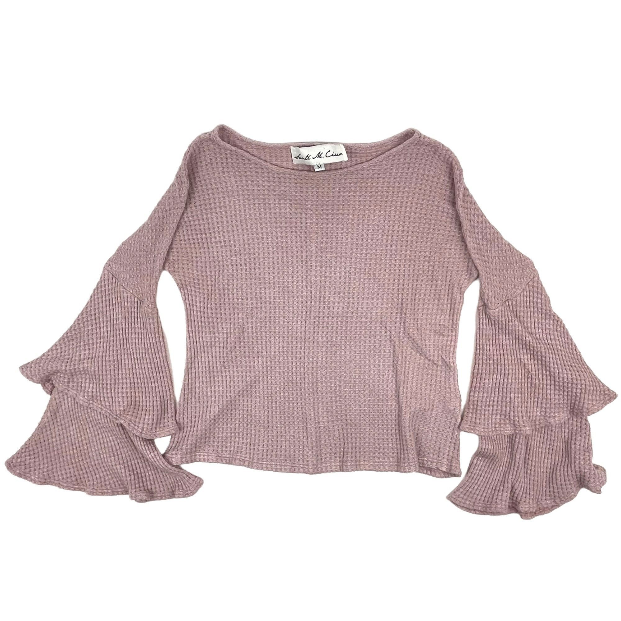 Other Sante' M. Cicco Waffle-Knit Scoop-Neck Crop Top Layered Bell Size M / US 6-8 / IT 42-44 - 3 Thumbnail