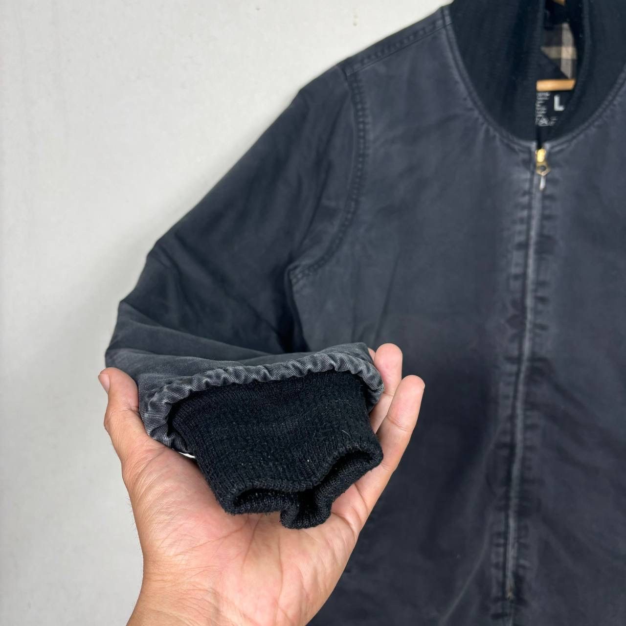 Japanese Brand Bluco Paxon Bomber Jacket Black Stone Washed Denim Jacket Size US L / EU 52-54 / 3 - 4 Thumbnail