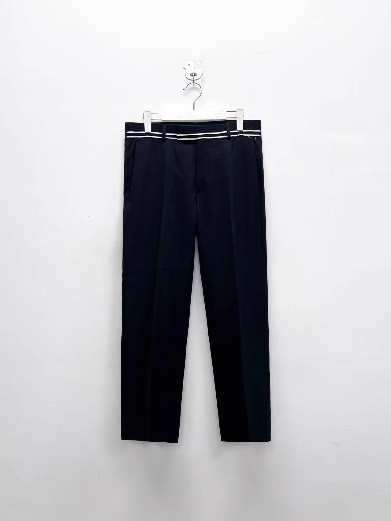 Dior Dior Black Stripe Wool Silk Knit Tailored Pants 50 Unisex Size US 39 - 1 Thumbnail