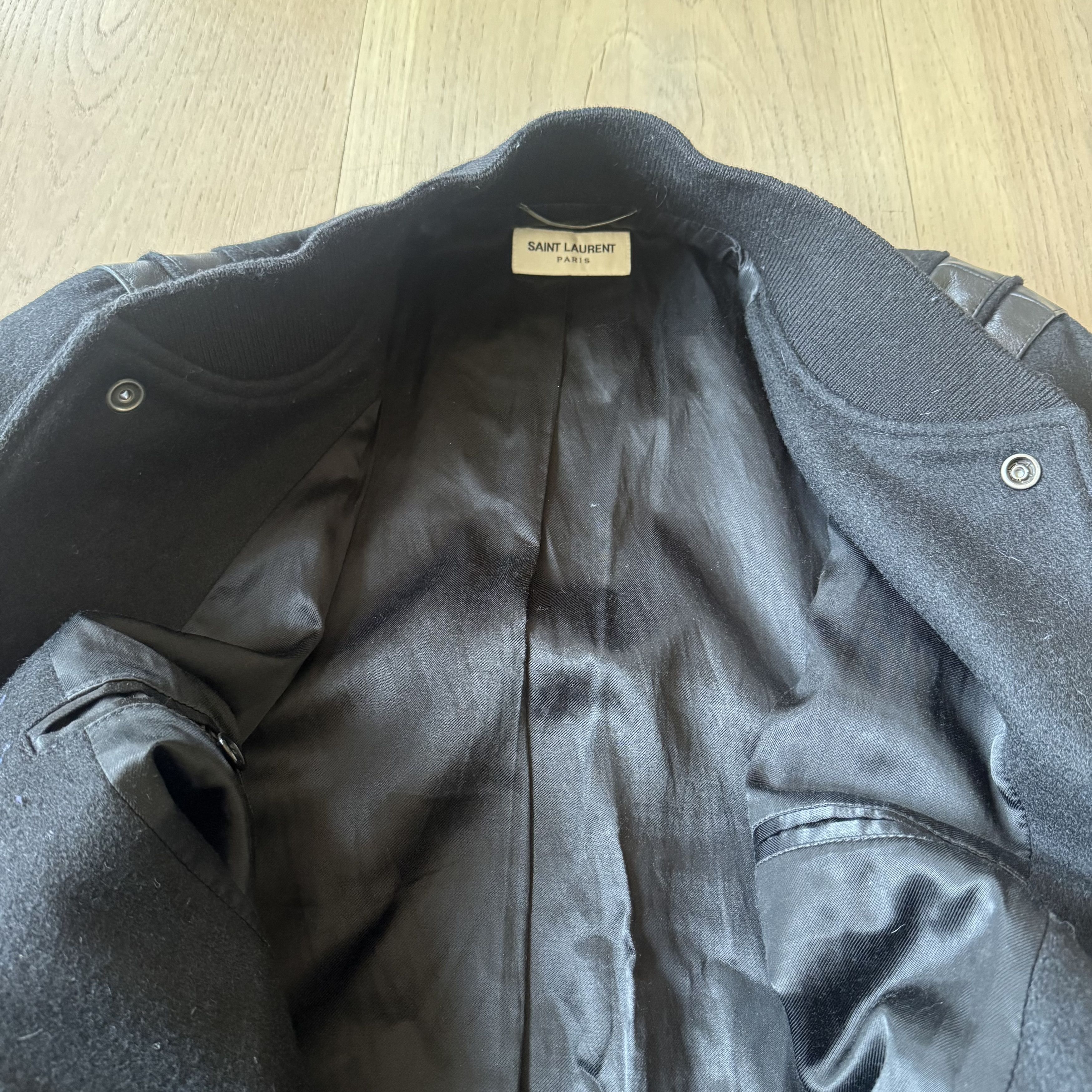 Saint Laurent Paris Saint Laurent Paris - Teddy Bomber Jacket - Black / Black Size US M / EU 48-50 / 2 - 5 Thumbnail