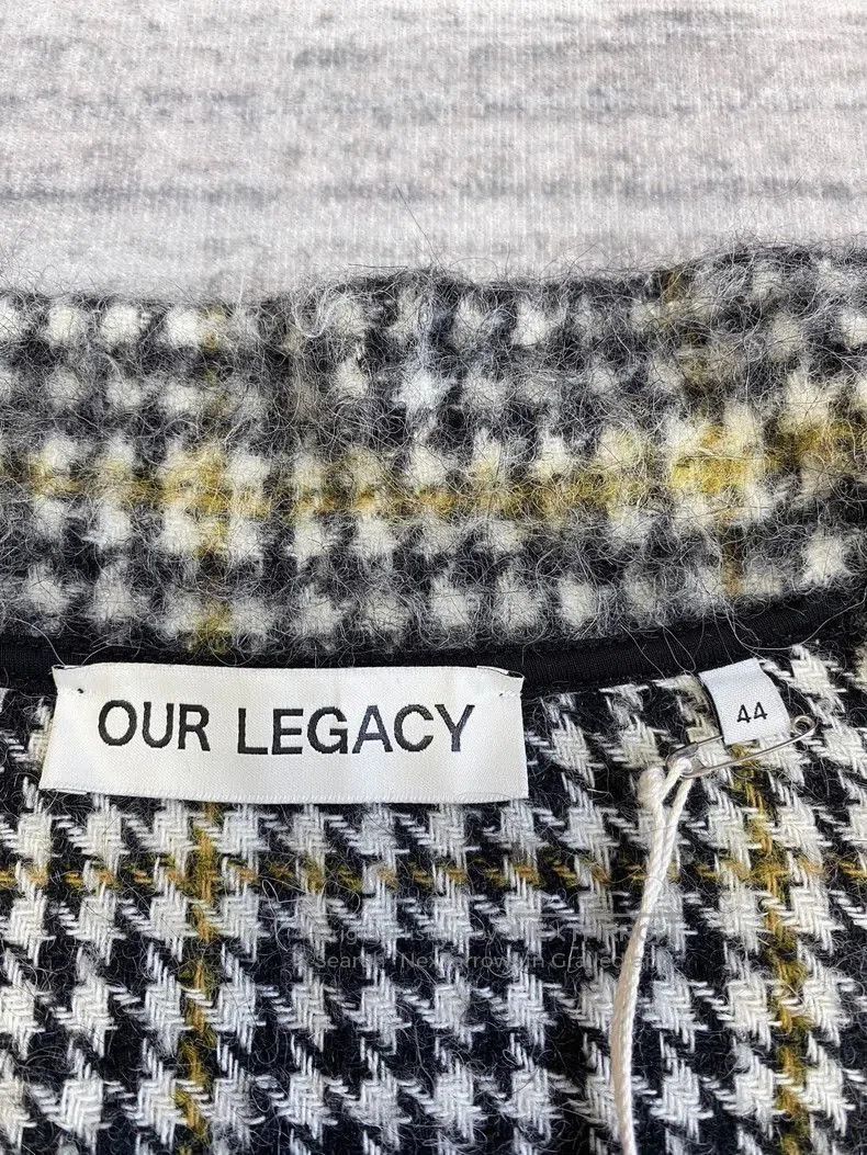 Our Legacy Houndstooth Wool Jacket with Zip Detail . Size US XL / EU 56 / 4 - 6 Thumbnail