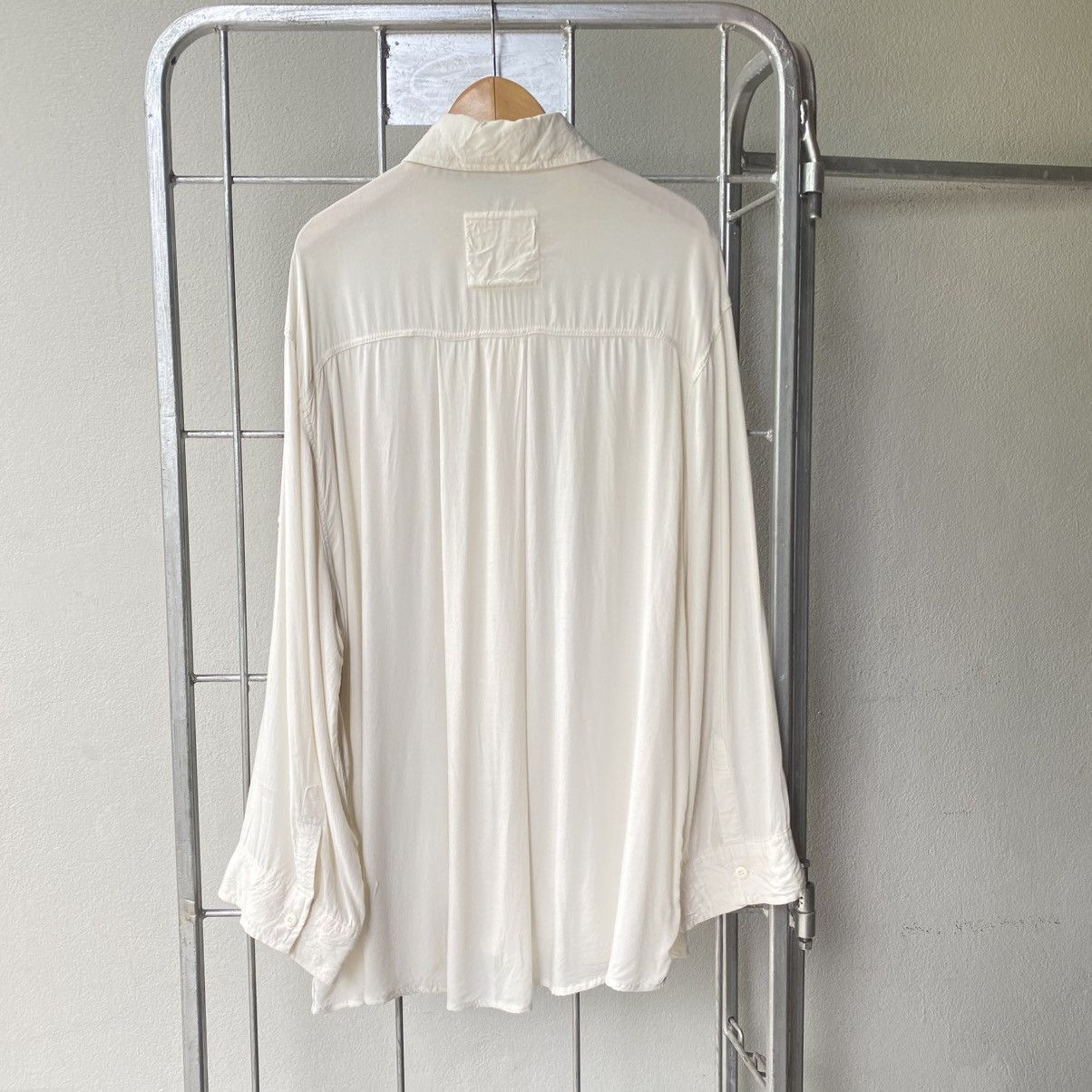 Designer × Japanese Brand G.O.A White Soft Long Sleeve Shirt with Chest Pockets Size ONE SIZE - 15 Thumbnail