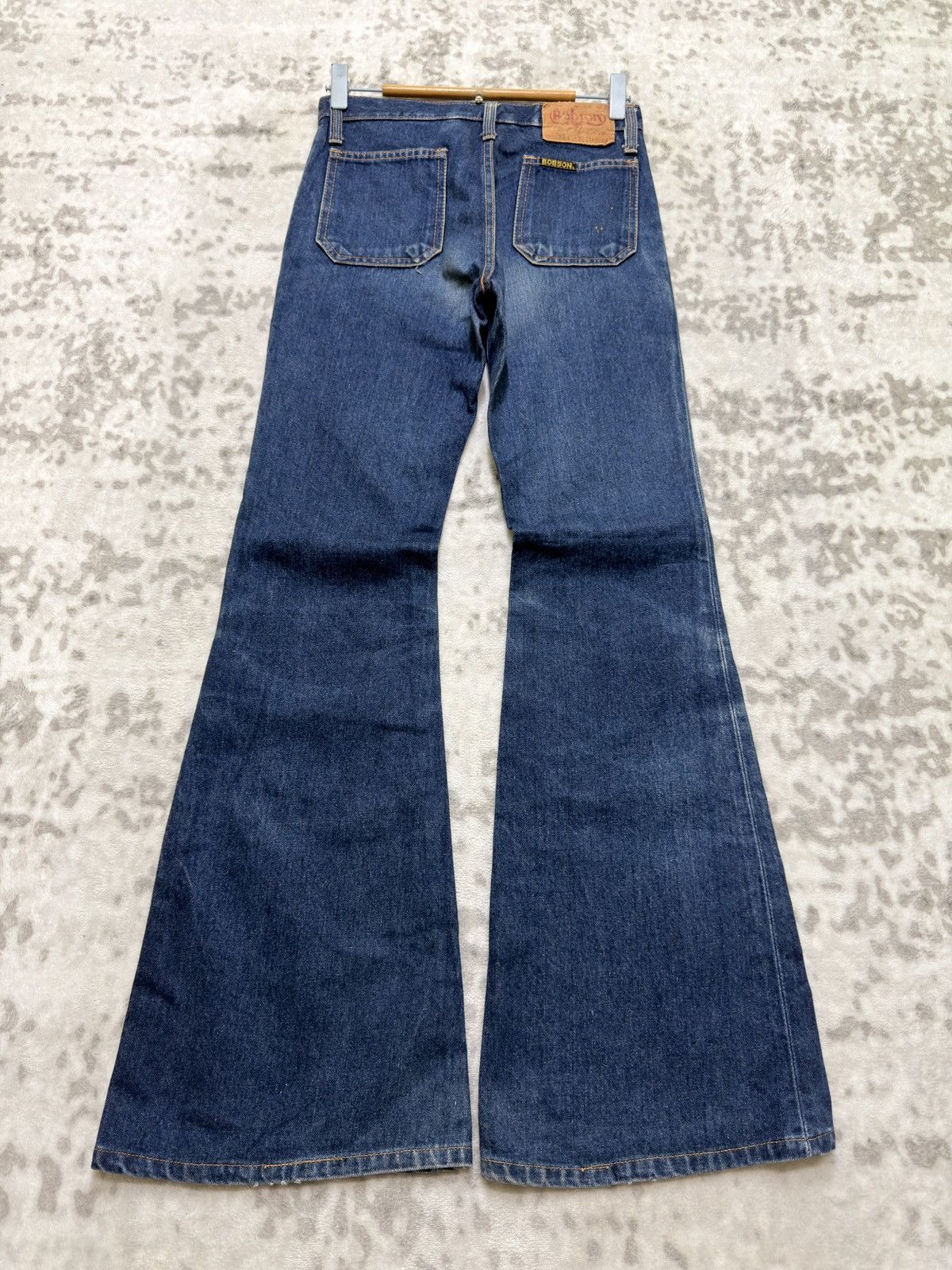 Japanese Brand 70s Style Bobson Denim Bush Pants Flare Bell Bottom Jeans Size US 26 / EU 42 - 2 Thumbnail