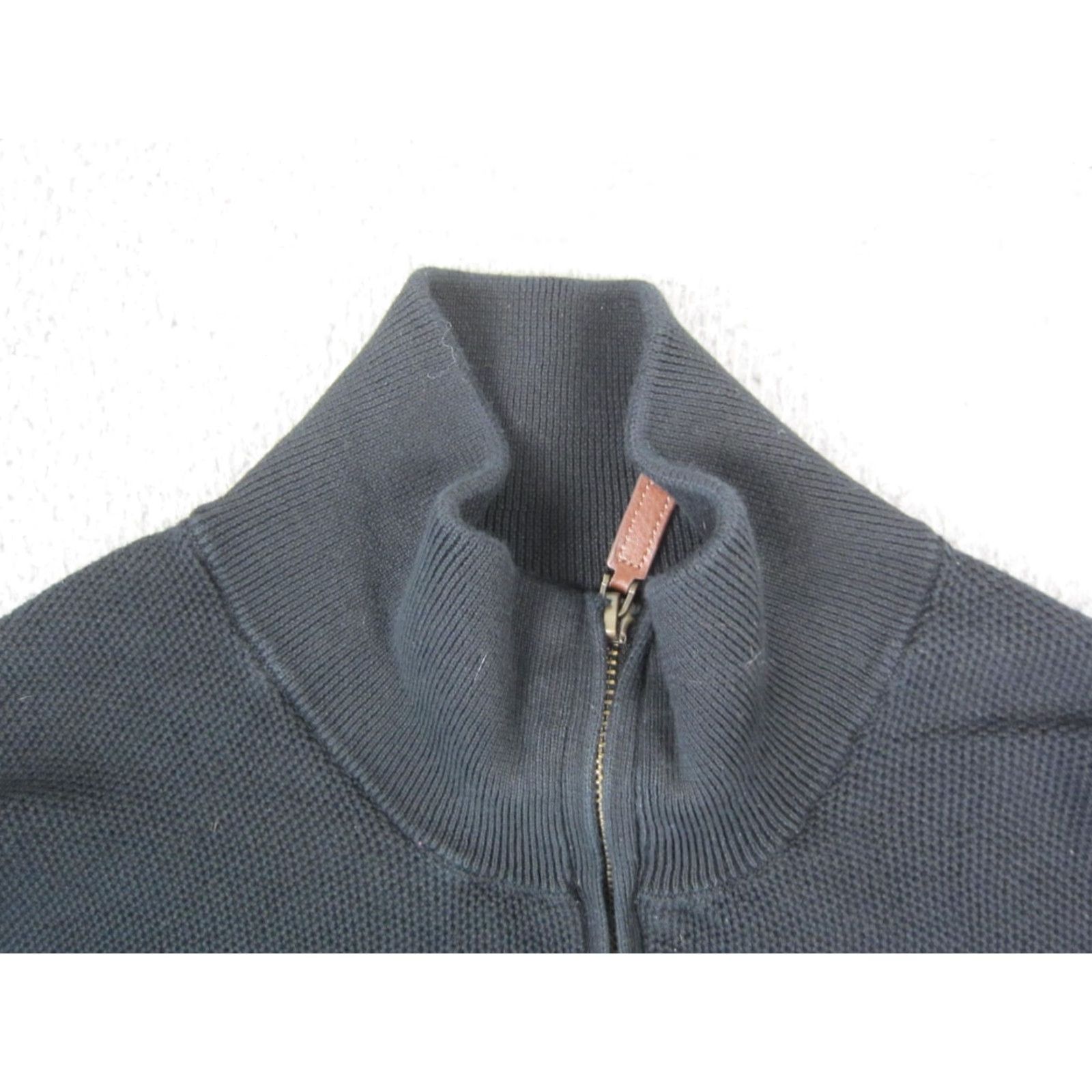 Polo Ralph Lauren Polo Ralph Lauren Sweatshirt XL Black Knit Zip 1/4 Mock Neck Logo Mens 90s Style Pullover Knit Sweatshirt Size US XL / EU 56 / 4 - 4 Thumbnail