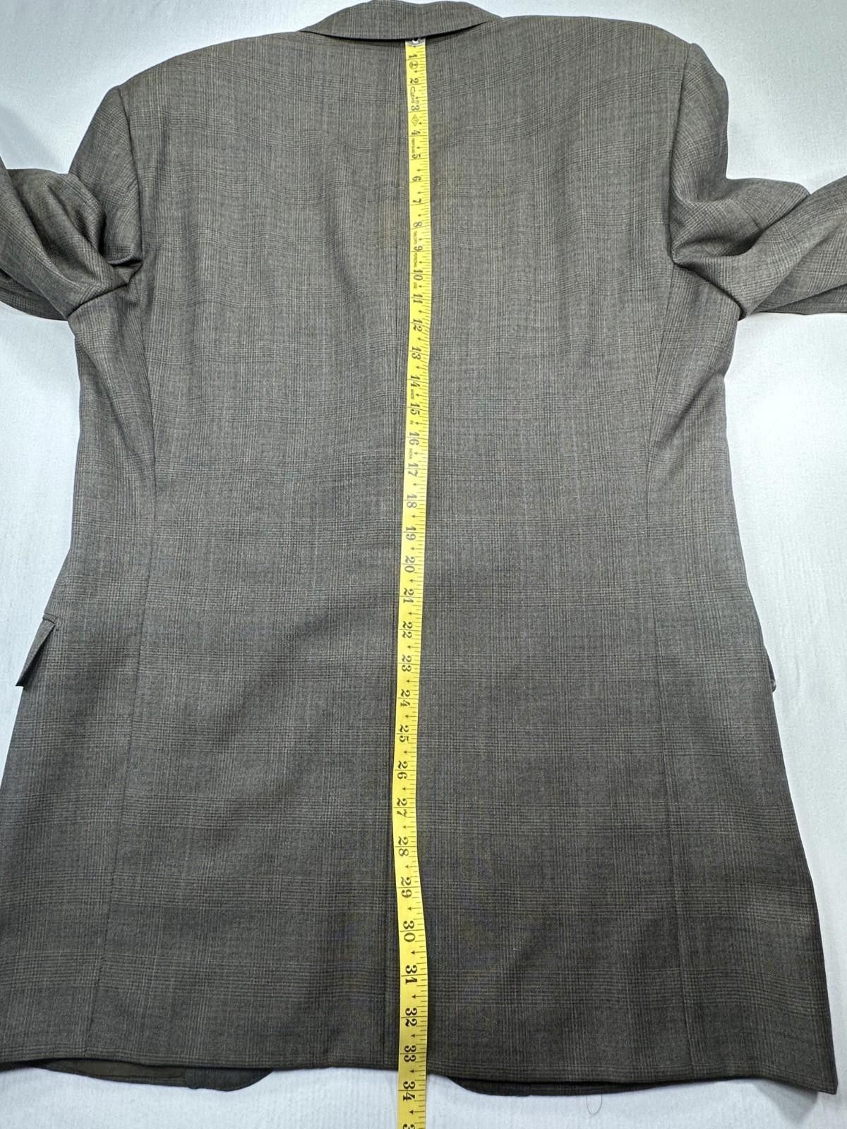 Barneys New York Piatelli Barneys New York 100% Wool 3-Button Blazer Brown 42 Size 42R - 7 Thumbnail