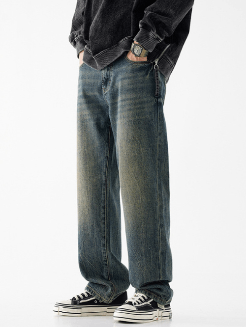 Japanese Brand × Jean American retro distressed men's hiphop loose jeans Size US 32 / EU 48 - 2 Thumbnail