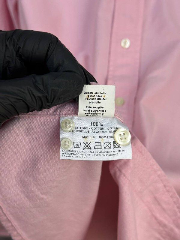 La Martina La Martina "Oxford Polo" Button Up Shirt Pink Crest Logo LS Size US L / EU 52-54 / 3 - 14 Thumbnail
