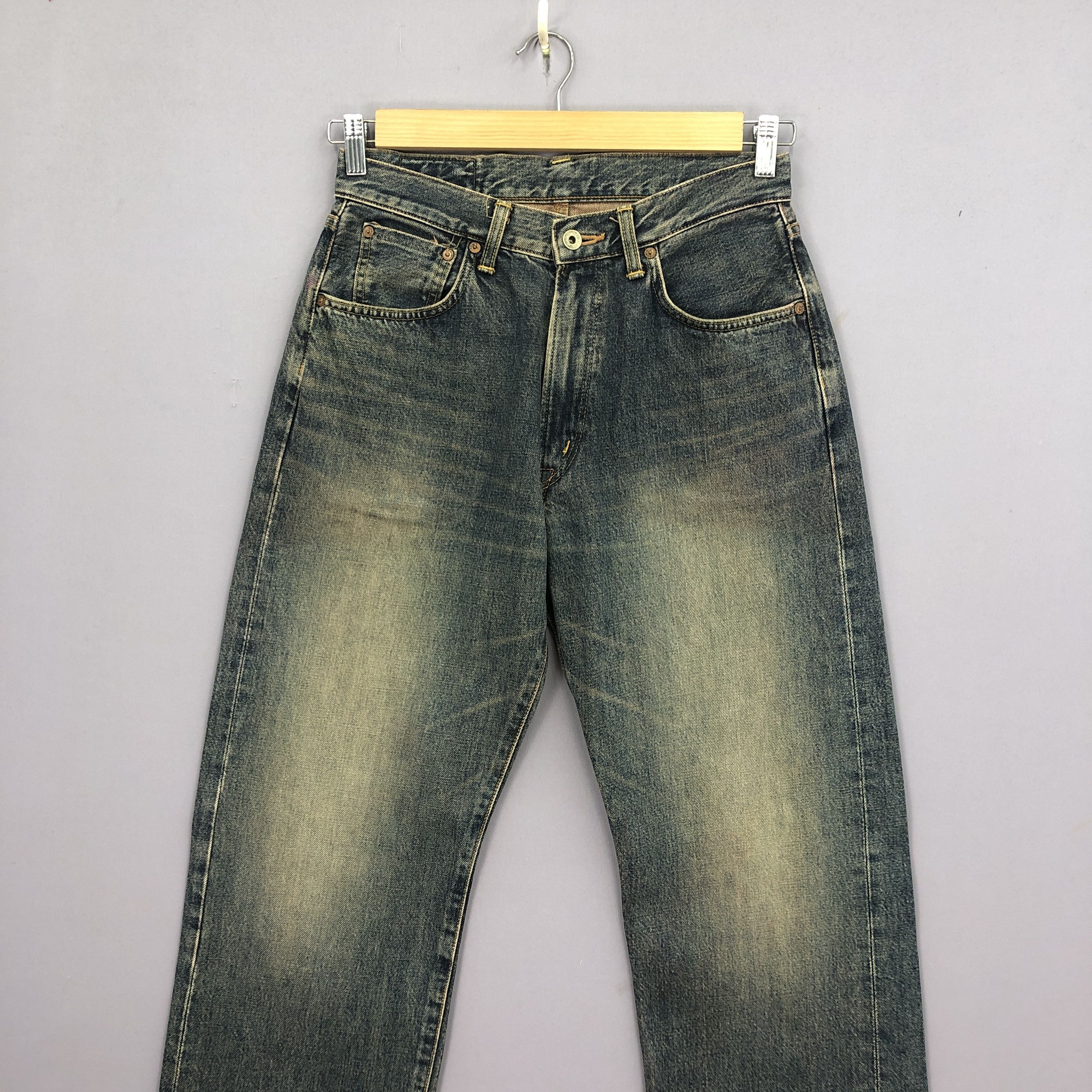 Japanese Brand Vintage 90s Edwin 505 Redline Jeans Mud Wash Selvedge Denim Size 28" / US 6 / IT 42 - 3 Thumbnail