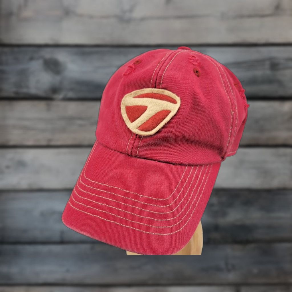 TaylorMade TaylorMade Tmax Gear Golf Hat Red Distressed Adjustable Men Baseball Cap Red Distressed Men Size ONE SIZE - 1 Thumbnail