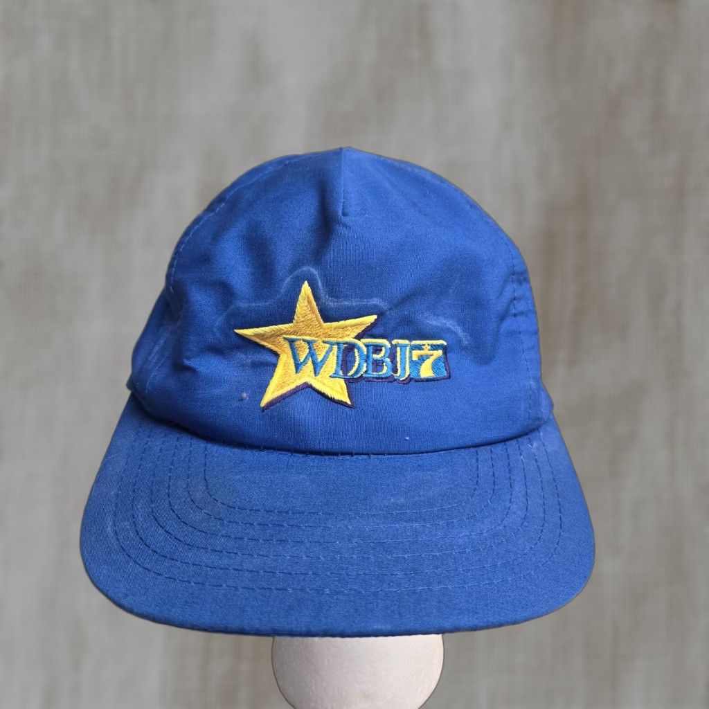 Vintage VINTAGE 1980s Made in USA Roanoke VA WDBJ 7 Trucker Hat Cap Adjustable Blue Men Size ONE SIZE - 1 Thumbnail