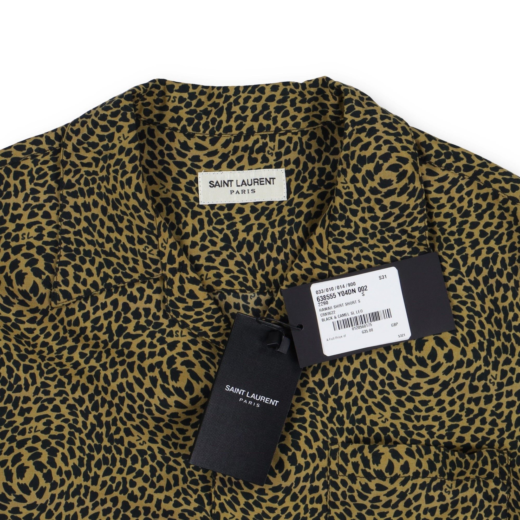 Saint Laurent Paris Leopard Print Short Sleeve Hawaiian Shirt Size US S / EU 44-46 / 1 - 7 Thumbnail