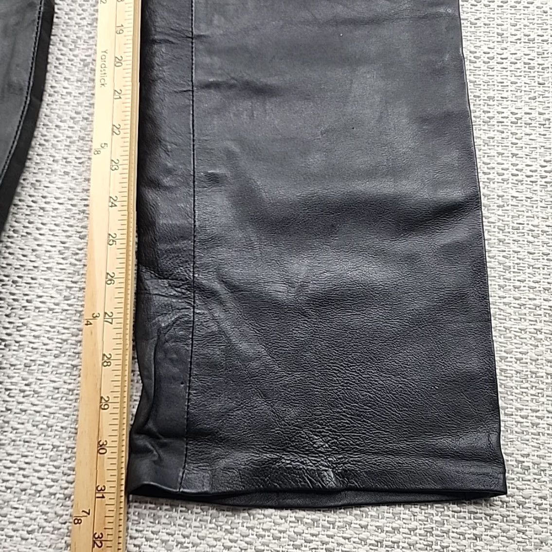 Vintage Leather 2000 By Hira Imports Jeans Womens Size 16 Black Leather Pants Size 38" / US 16 / IT 52 - 5 Thumbnail