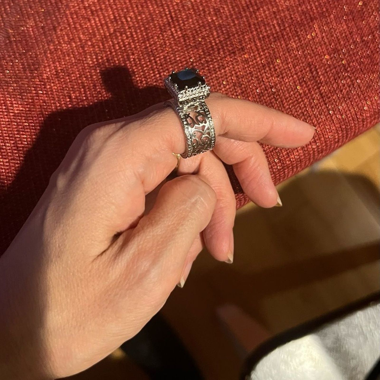 Other Big Large Green Stone Women’s Luxury Ring Size 7 Size ONE SIZE - 3 Thumbnail