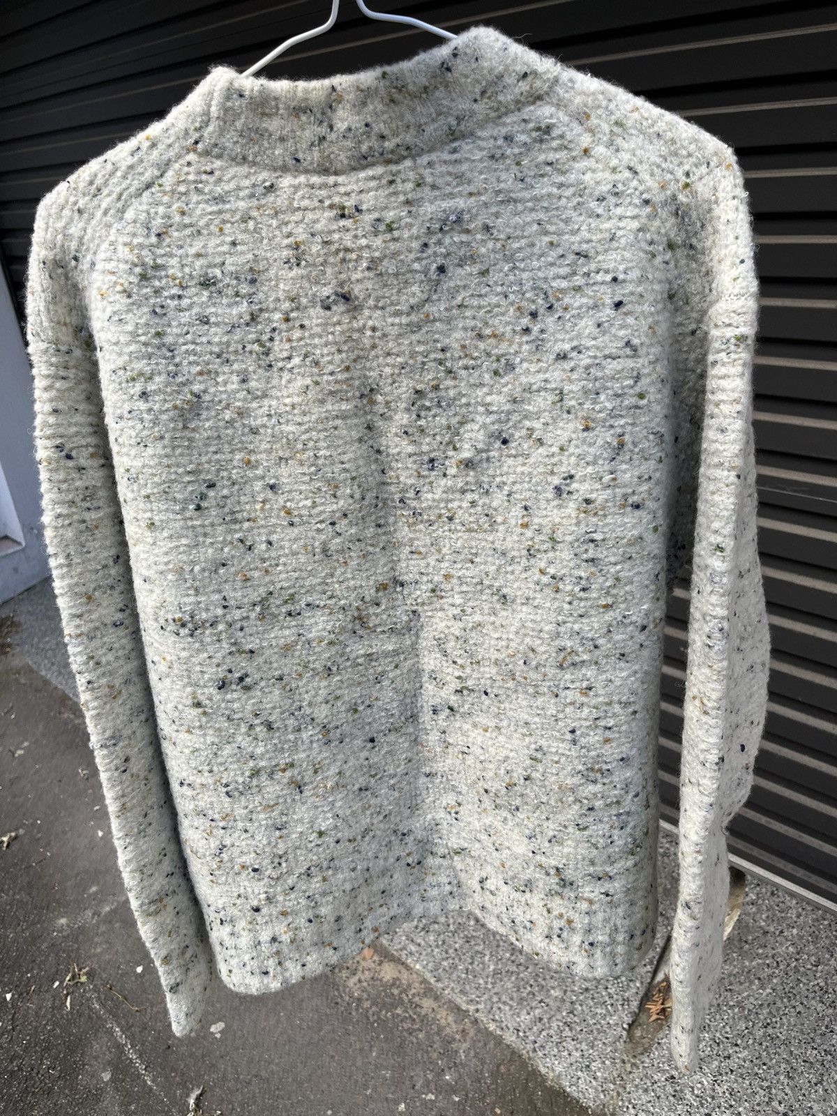 Theory Boxy Mock Neck Tweed Boucle Sweater Size S / US 4 / IT 40 - 6 Thumbnail