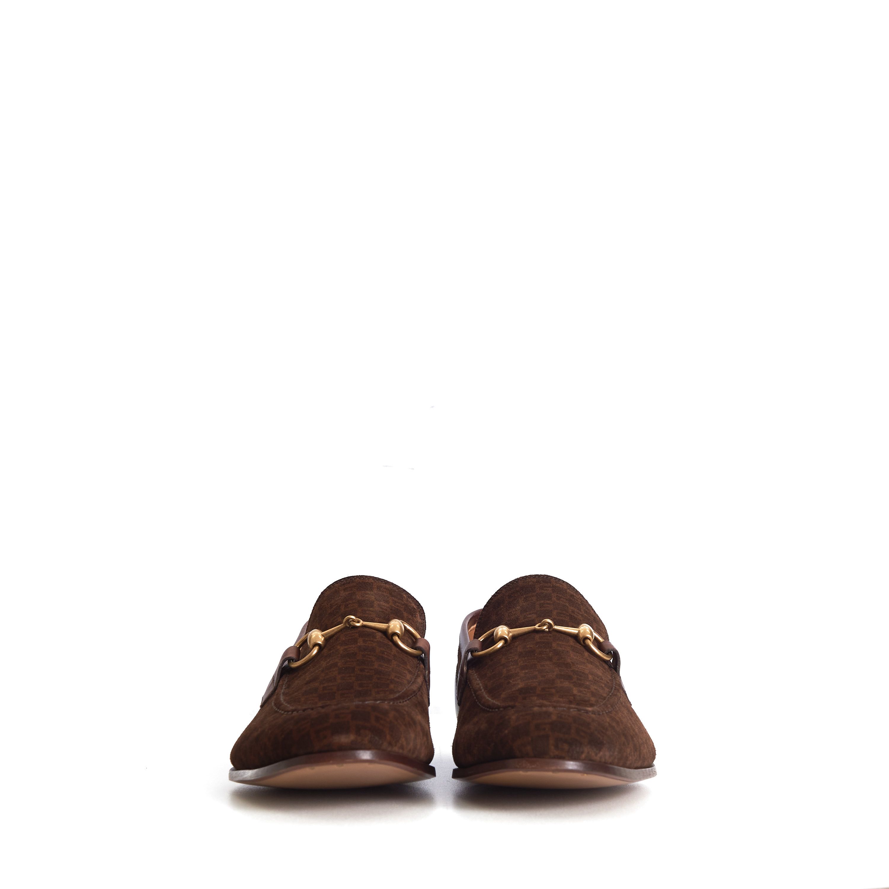 Gucci Men's Dark Brown Suede & Leather Loafers - Horsebit, Size US 8 / EU 41 - 3 Thumbnail