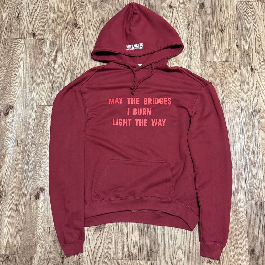 Vetements Vetements Split May the bridges/Antwerp Zip Up Hoodie