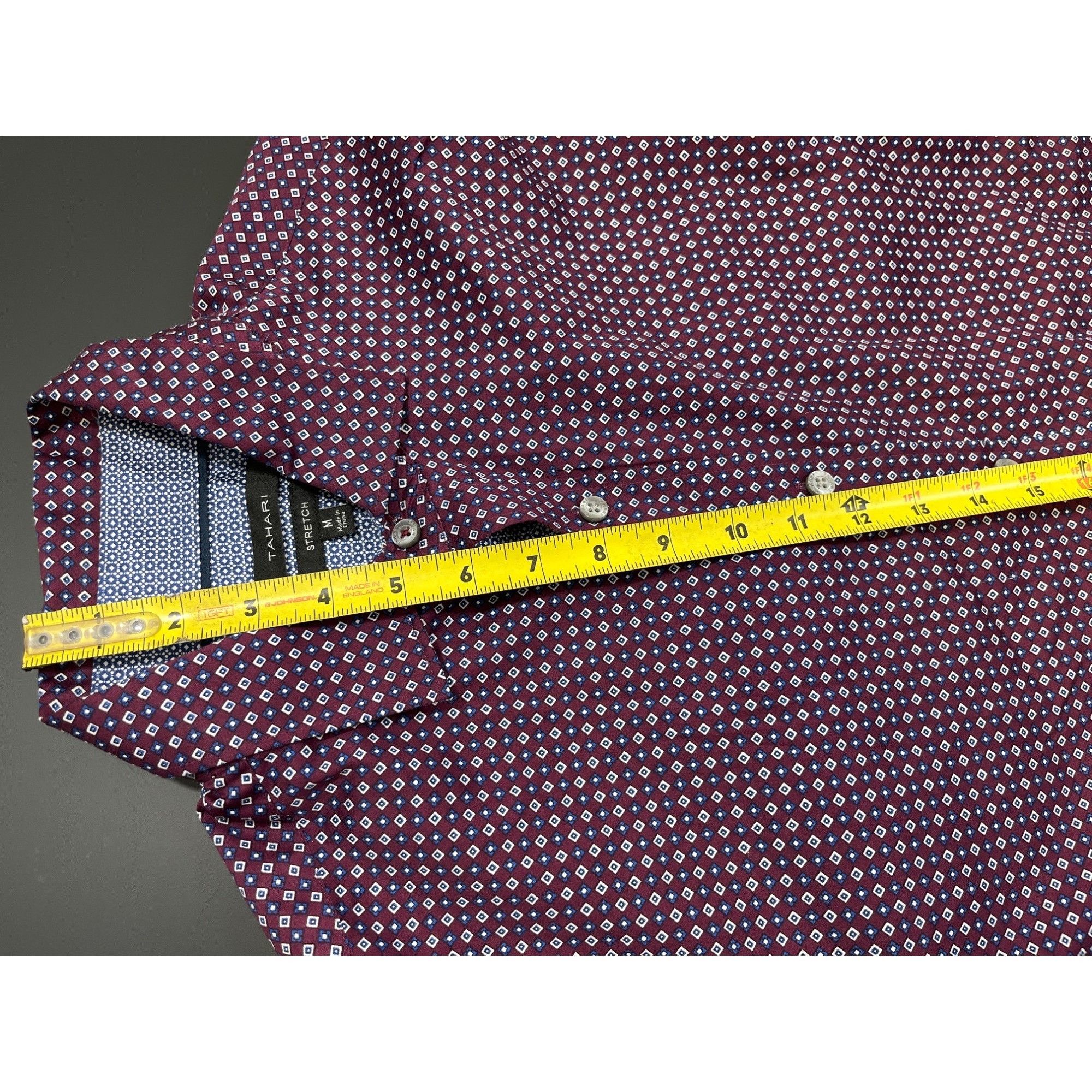 Other Tahari Men's Burgundy Stretch Shirt/Button Up Sz M SKU 4068 Size US M / EU 48-50 / 2 - 9 Thumbnail