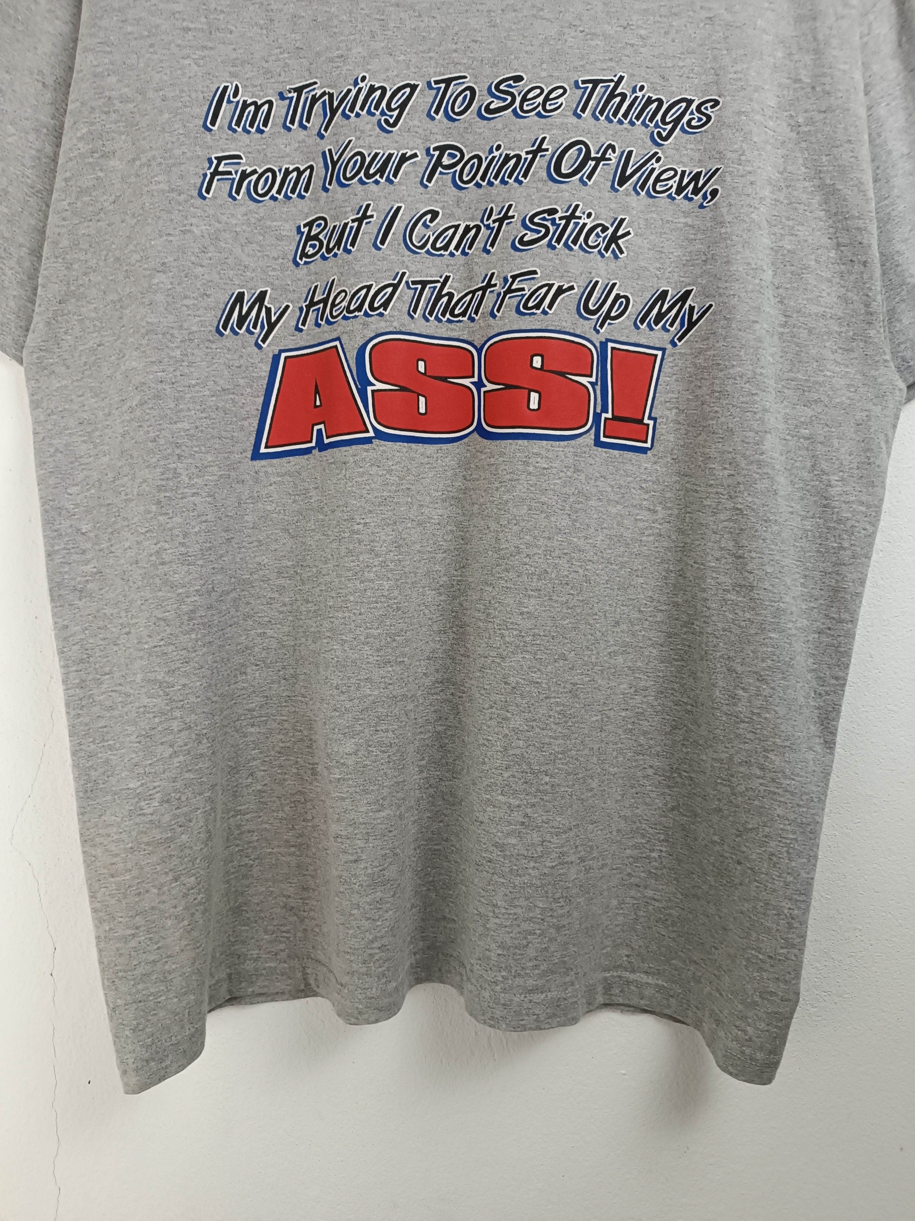 Vintage VINTAGE 90'S MY HEAD THAT FAR UP MY ASS Ts HUMOR ADULT FUNNY Size US XL / EU 56 / 4 - 9 Thumbnail