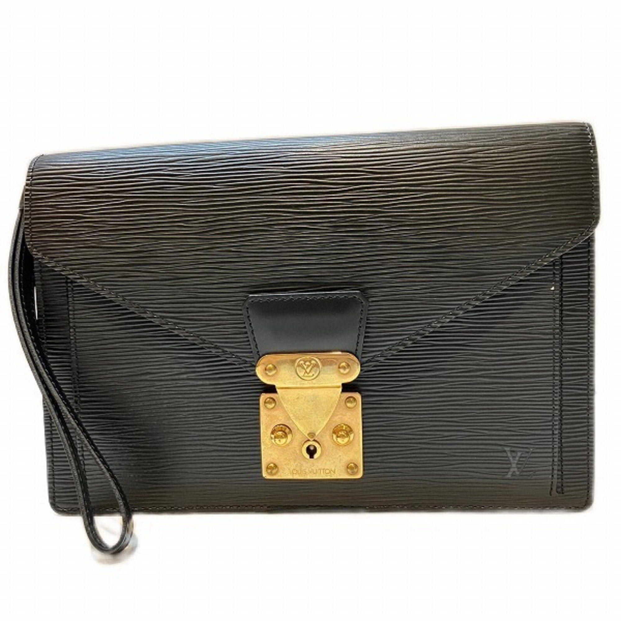 image of Louis Vuitton Epi Pochette Serie Dragonne M52612 Noir Bag Clutch Men's in Black