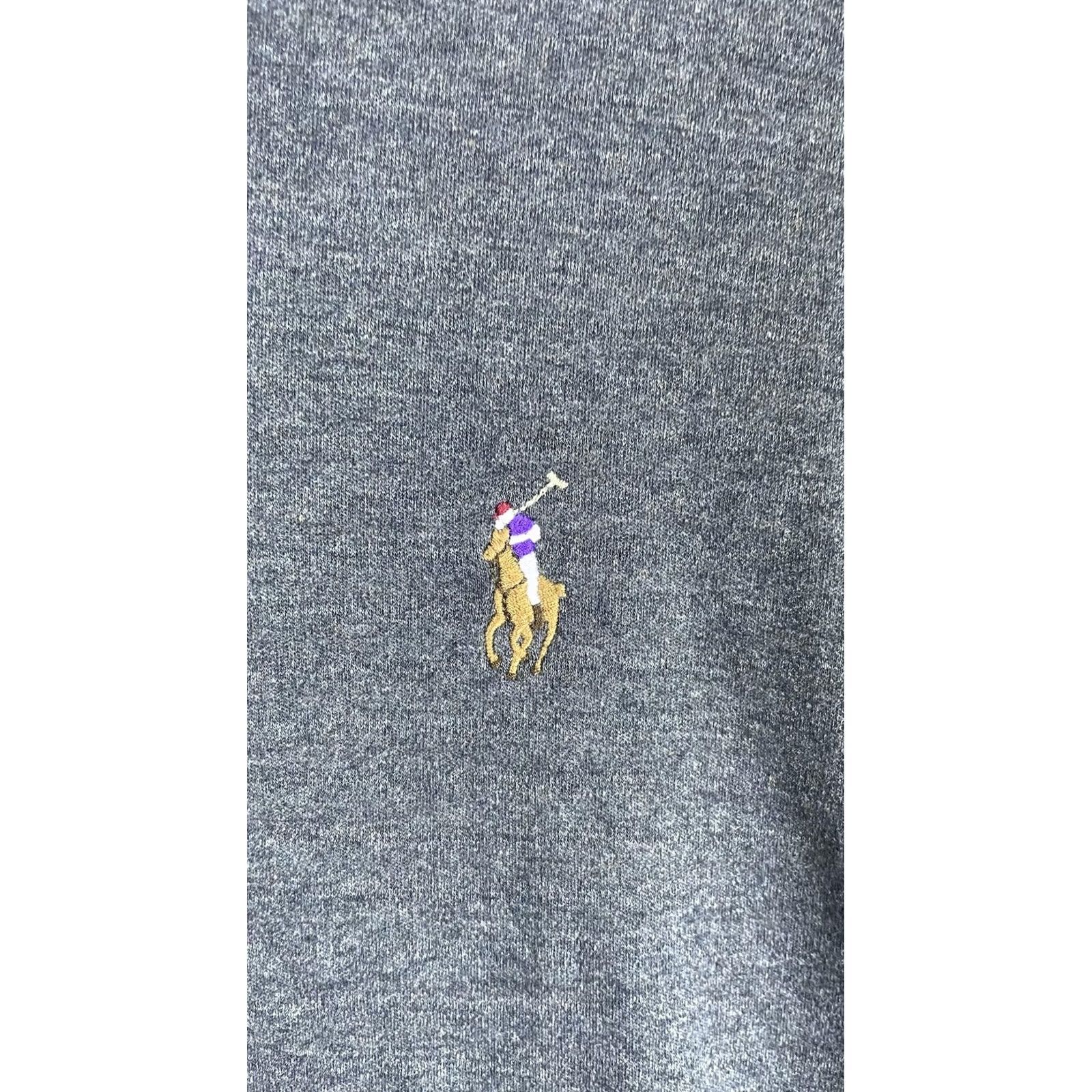 Polo Ralph Lauren Polo Ralph Lauren Polo Shirt Mens M Gray Solid Pony Logo Long Sleeve Knit Size US M / EU 48-50 / 2 - 2 Thumbnail