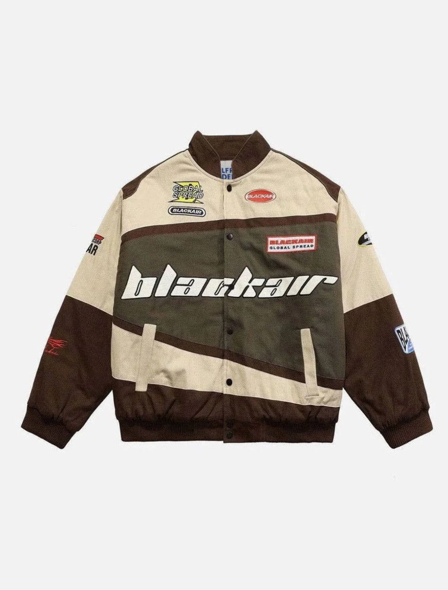Vintage AELFRIC EDEN BROWN BLACKAIR MOTOSPORTS JACKET Size US M / EU 48-50 / 2 - 1 Thumbnail