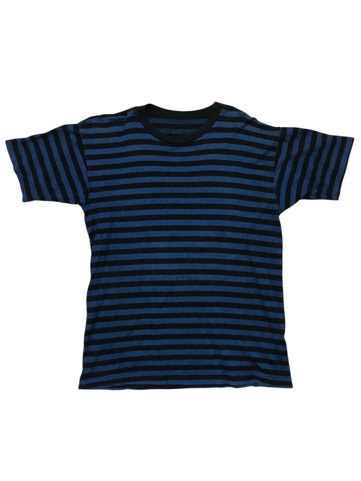 Issey Miyake Issey Miyake Stripes Blue Black Tee Size US M / EU 48-50 / 2 - 2 Thumbnail