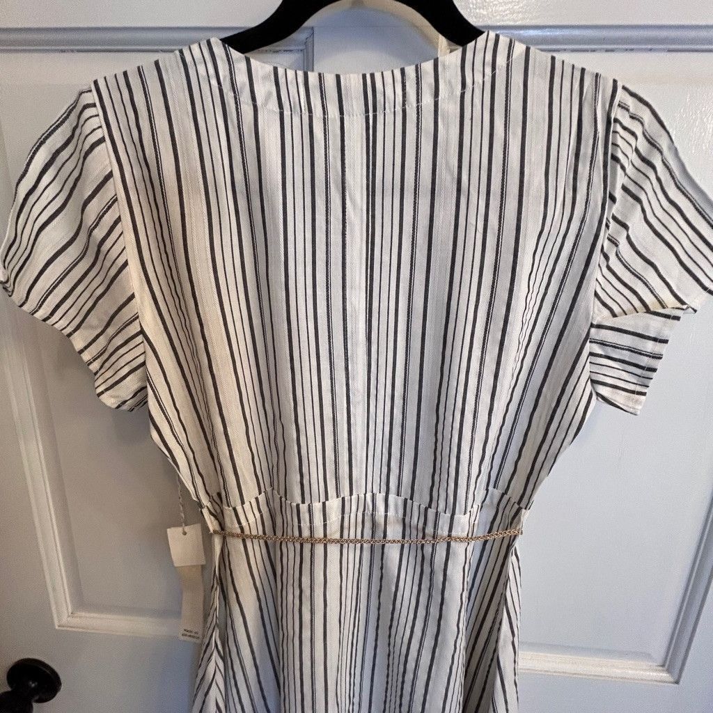 Saltwater Luxe Women's Saltwater Luxe Dress, Size S, White & Black Striped Size S / US 4 / IT 40 - 6 Thumbnail