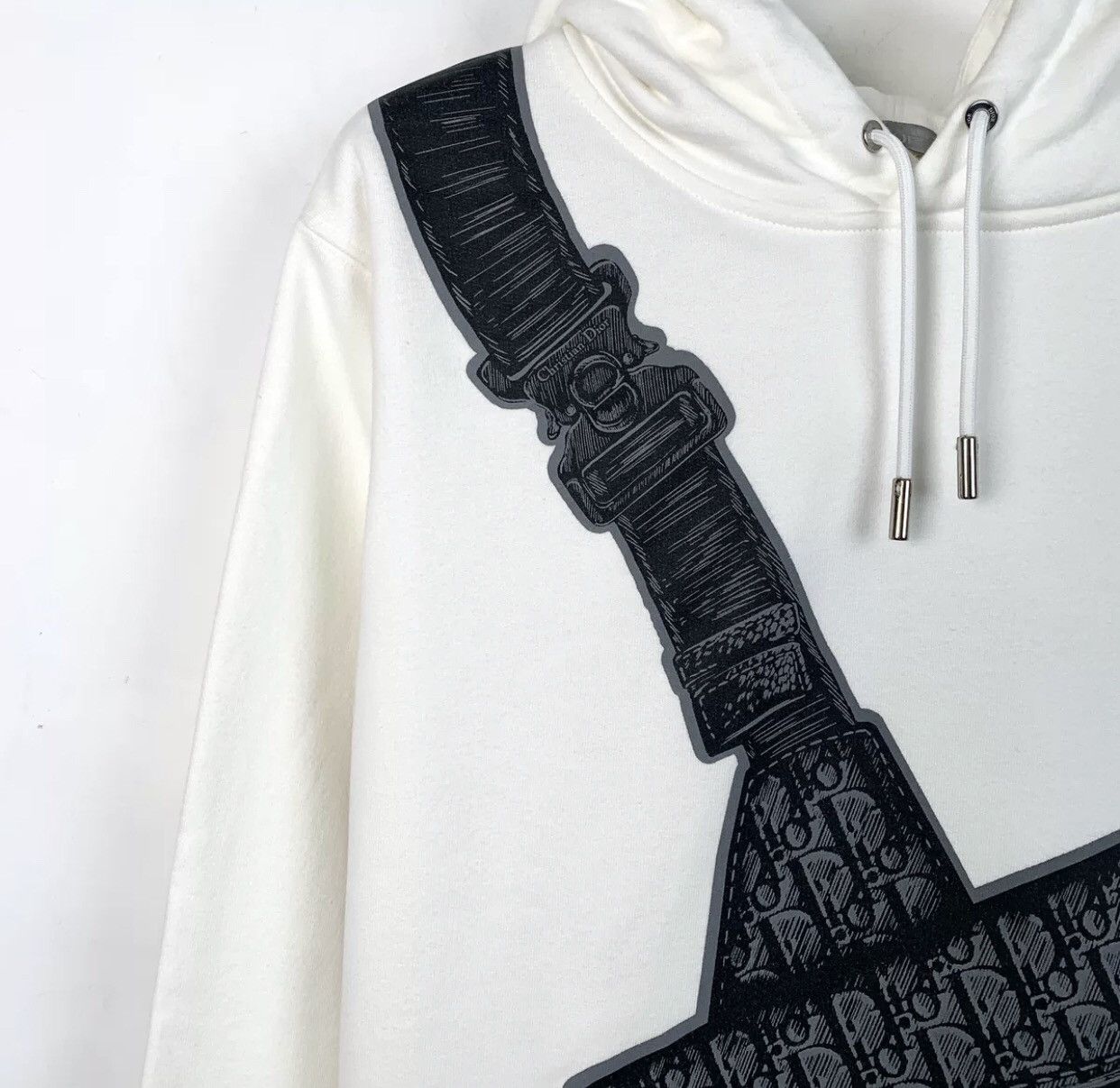 Dior Dior white saddle bag logo letter drawstring sweatshirt Size US XS / EU 42 / 0 - 3 Thumbnail