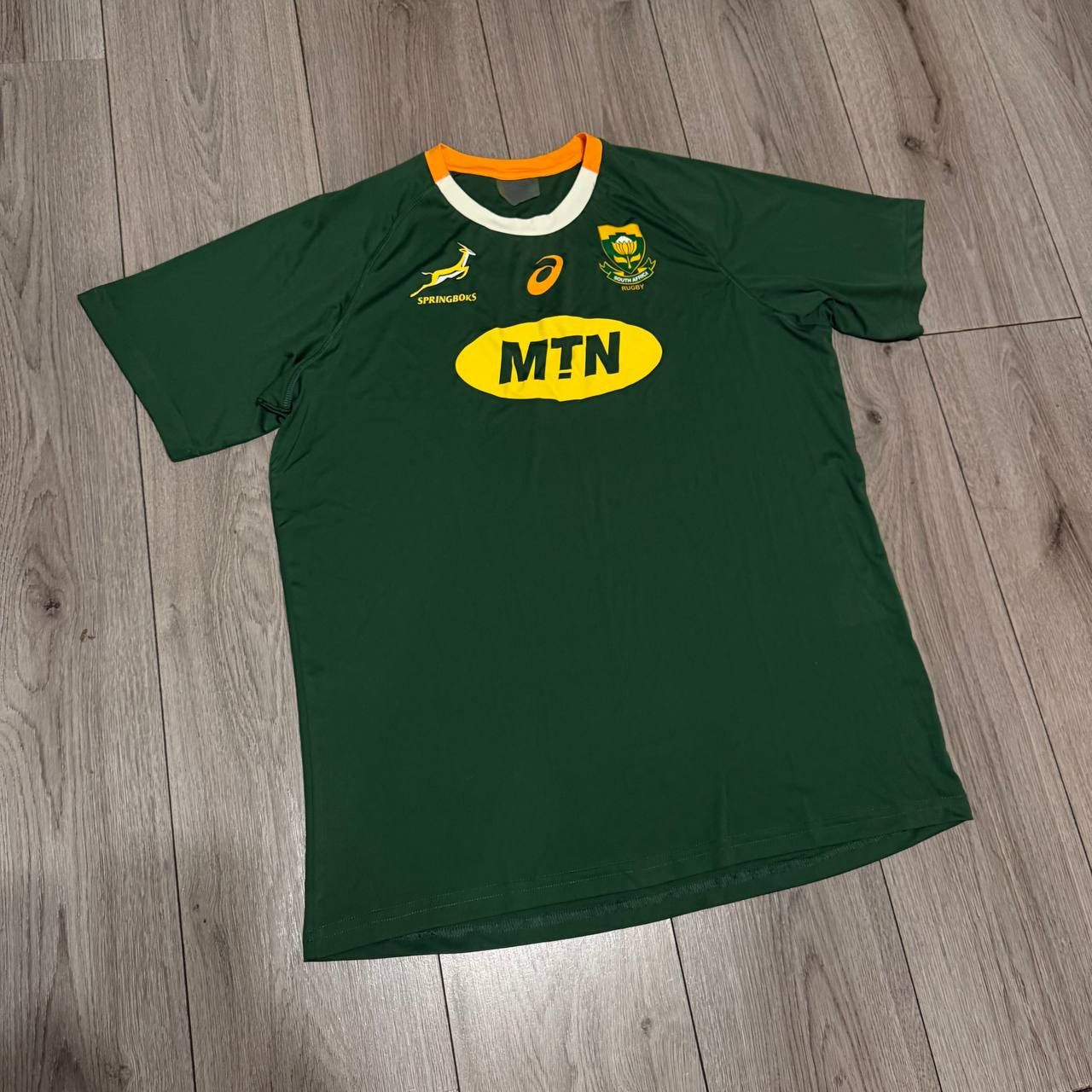Asics Vintage Asics South Africa Rugby Jersey Size XL Size US XL / EU 56 / 4 - 2 Thumbnail