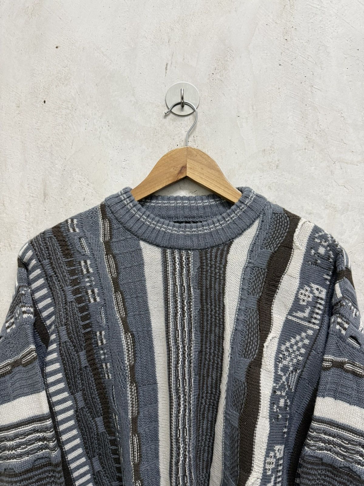 Vintage Vintage Coogi Style Multi Grey Crop Knitwear Size L / US 10 / IT 46 - 2 Thumbnail