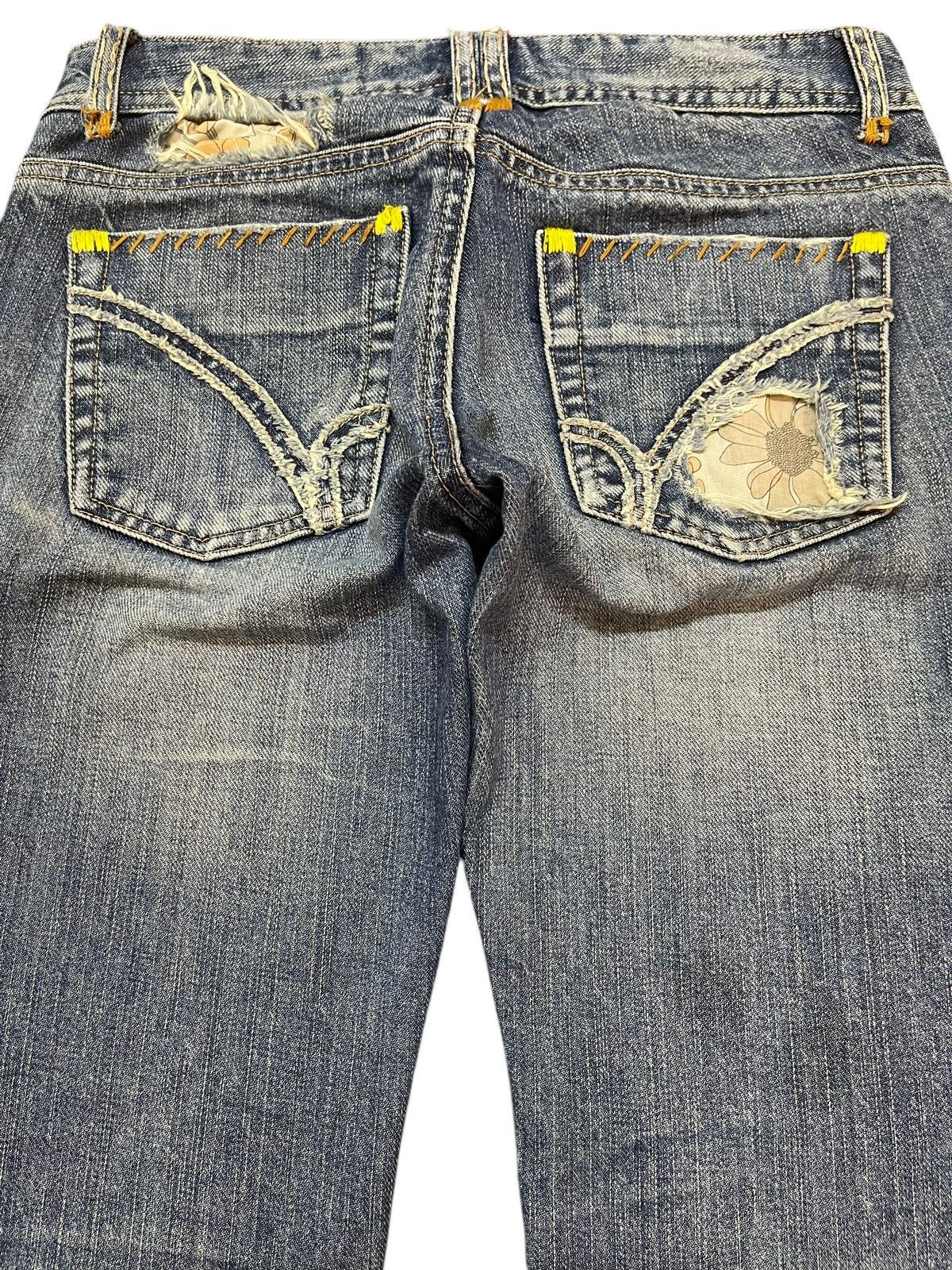 If Six Was Nine Vintage Japanese Brand Blue Faded Wash Style Flare Jeans Size US 28 / EU 44 - 5 Thumbnail