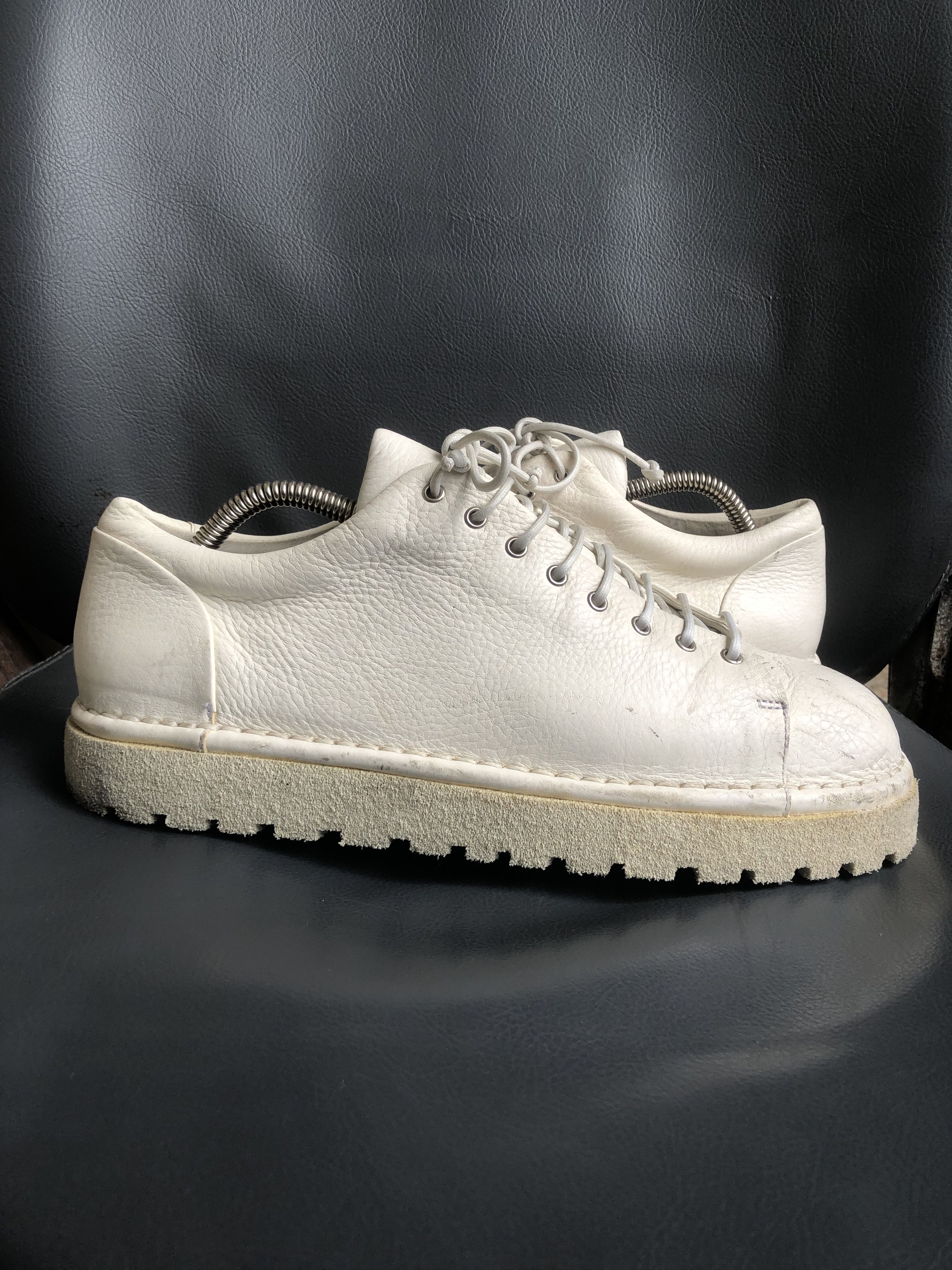 Marsell Marsell white Leather Unisex Darby Shoes Sz39 Made In 🇮🇹 Size US 8 / IT 38 - 7 Thumbnail