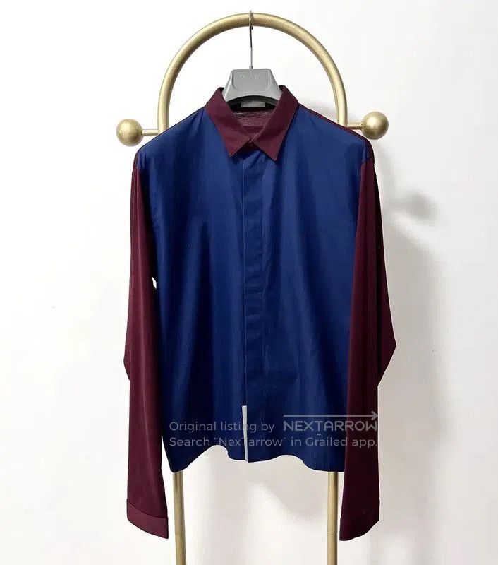 Dior Colorblock Long Sleeve Cotton Shirt .