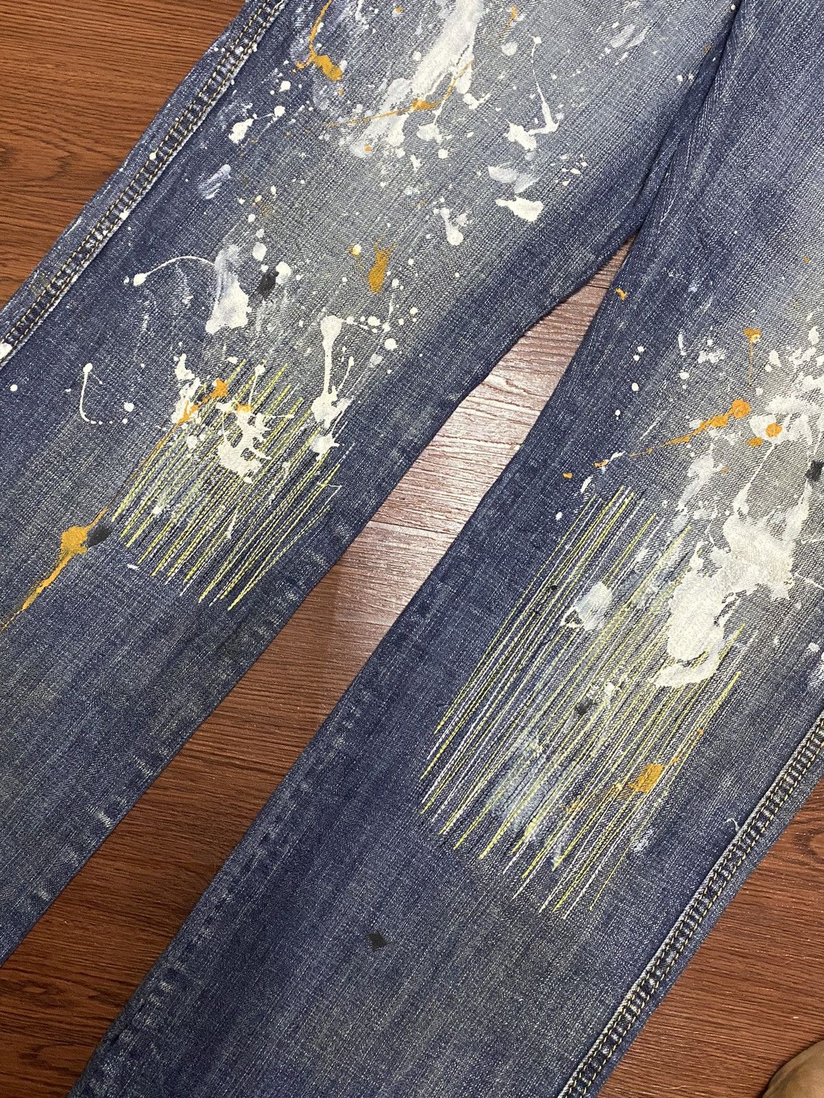 Japanese Brand Vintage Japanese Brands Paint Splatter Jeans Size US 38 / EU 54 - 11 Thumbnail