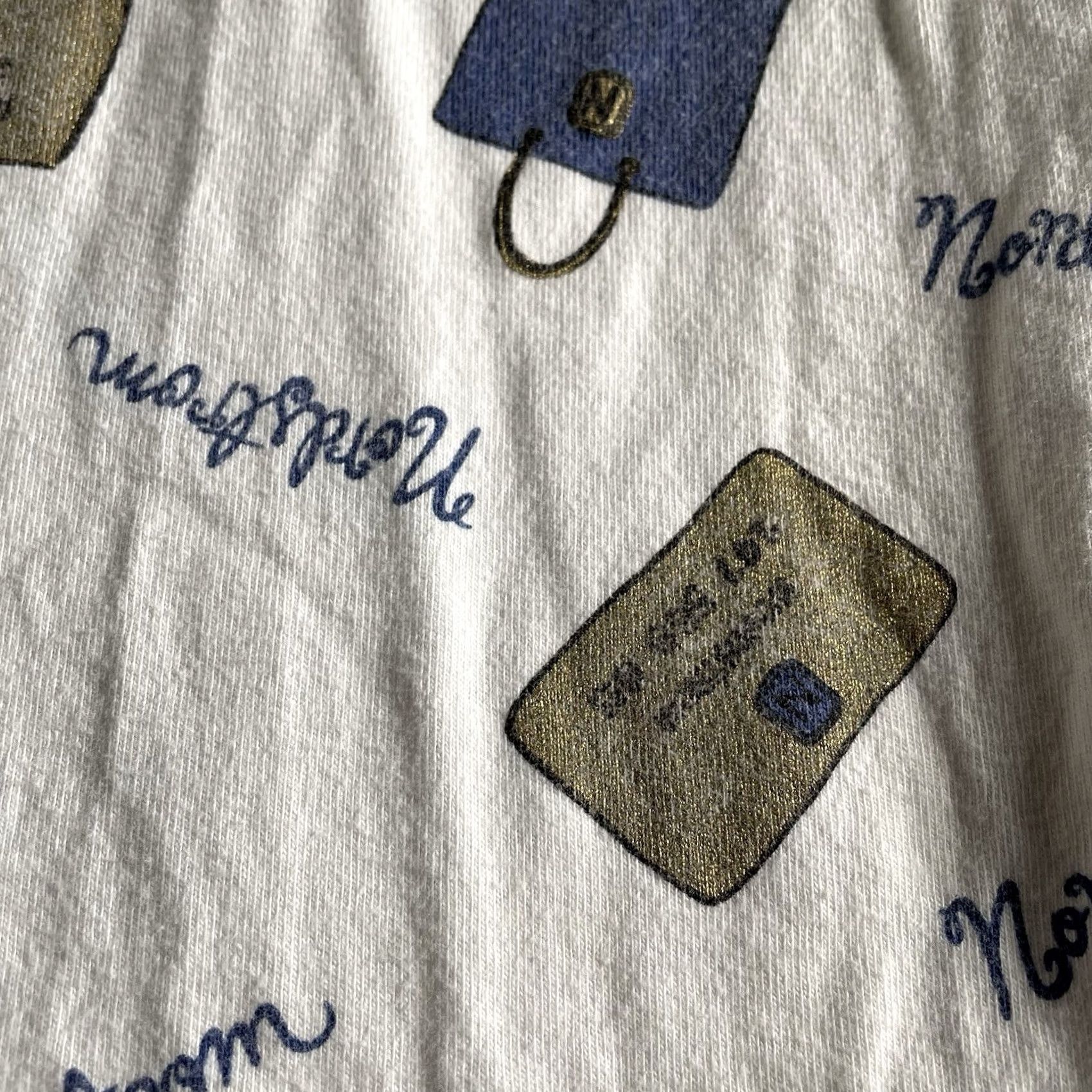 Nordstrom VINTAGE Nordstrom Shirt ONE SIZE Designer Men T-Shirt White Credit Card Design Sleep Shirt Size 44L - 5 Thumbnail