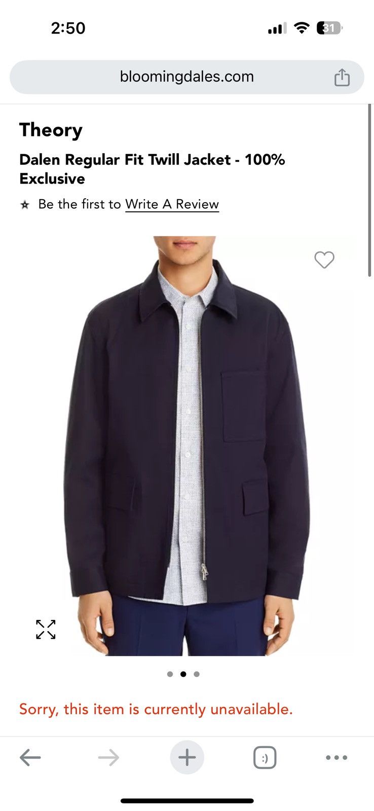 Theory MSRP $500 Theory Navy Lampo Double Zipper Cropped Jacket Size US M / EU 48-50 / 2 - 6 Thumbnail