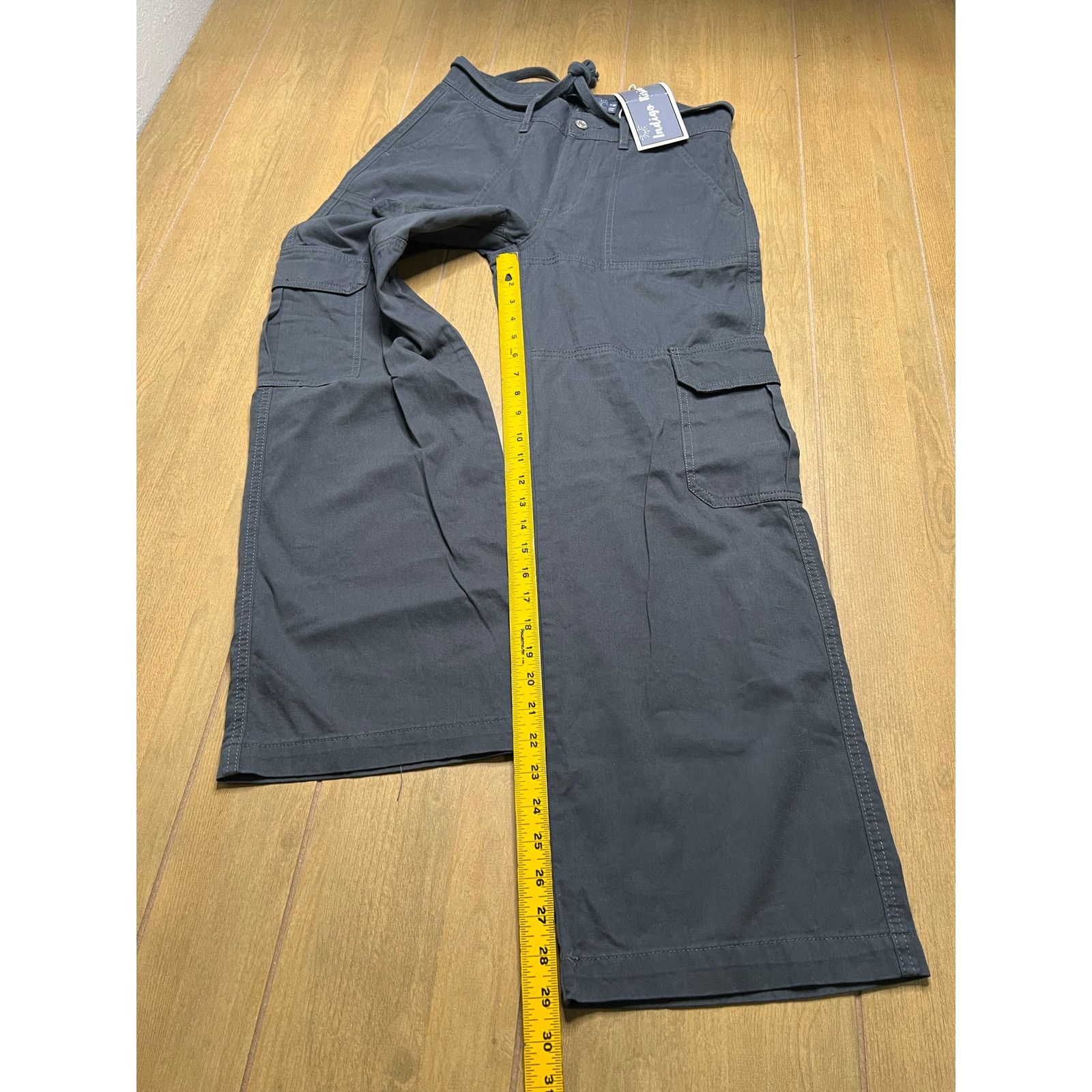 Vintage Indigo Rising Cargo Pants Wide Leg Gray Size 7/28 NWT Y2K Size 27" / US 4 / IT 40 - 9 Thumbnail