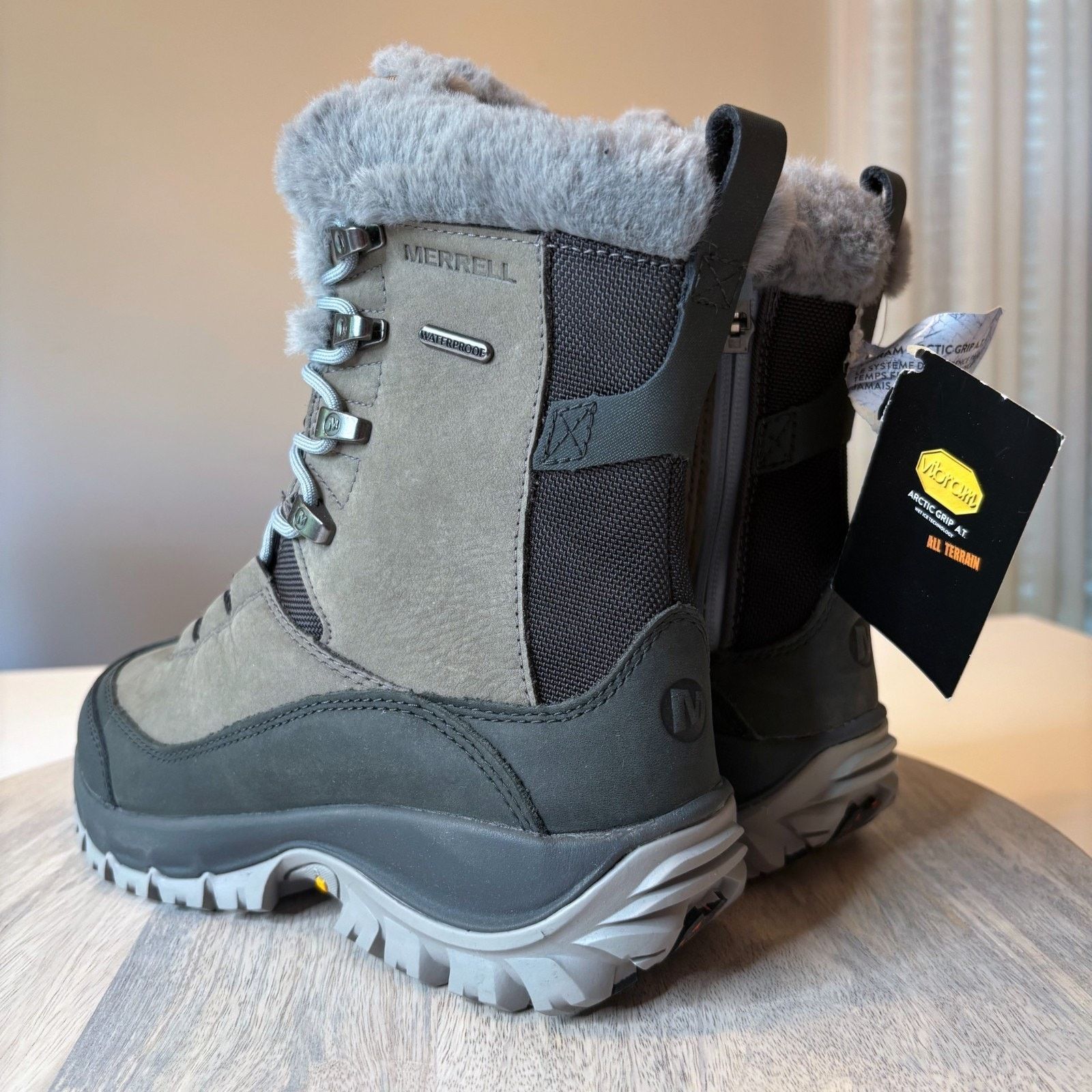 Merrell NEW Merrell Thermo Rhea Mid Gray Leather Snow Boots Size 6 Size US 6 / IT 36 - 9 Thumbnail